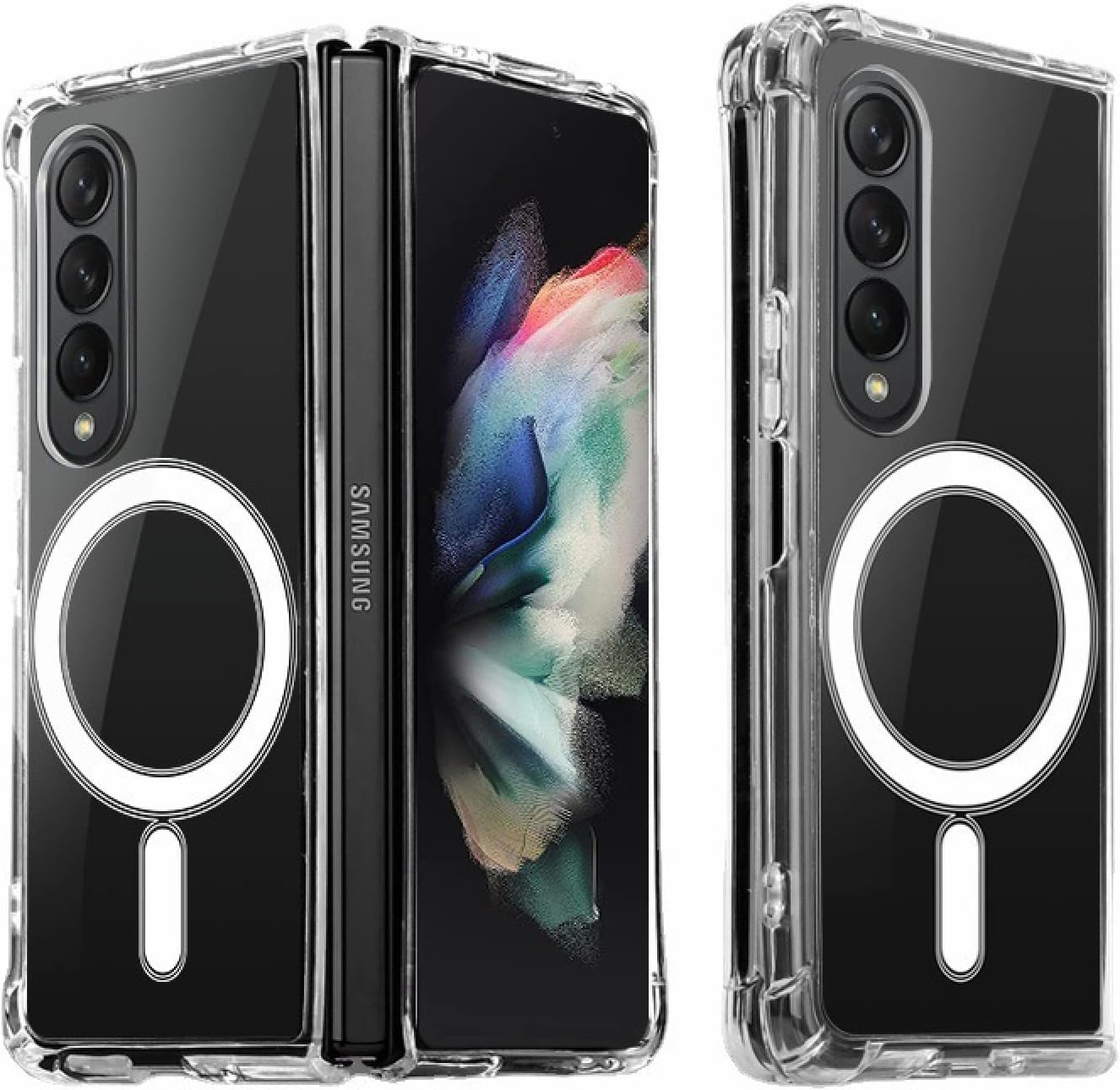 Clear Magnetic Case for Samsung Galaxy Z Fold 4 [Compatible with MagSafe Accessories] Slim Shockproof Magnetic Transparent Phone Cover Case for Men Women (B0CG26Y9RR) Amazon Price History, Amazon Price Tracker