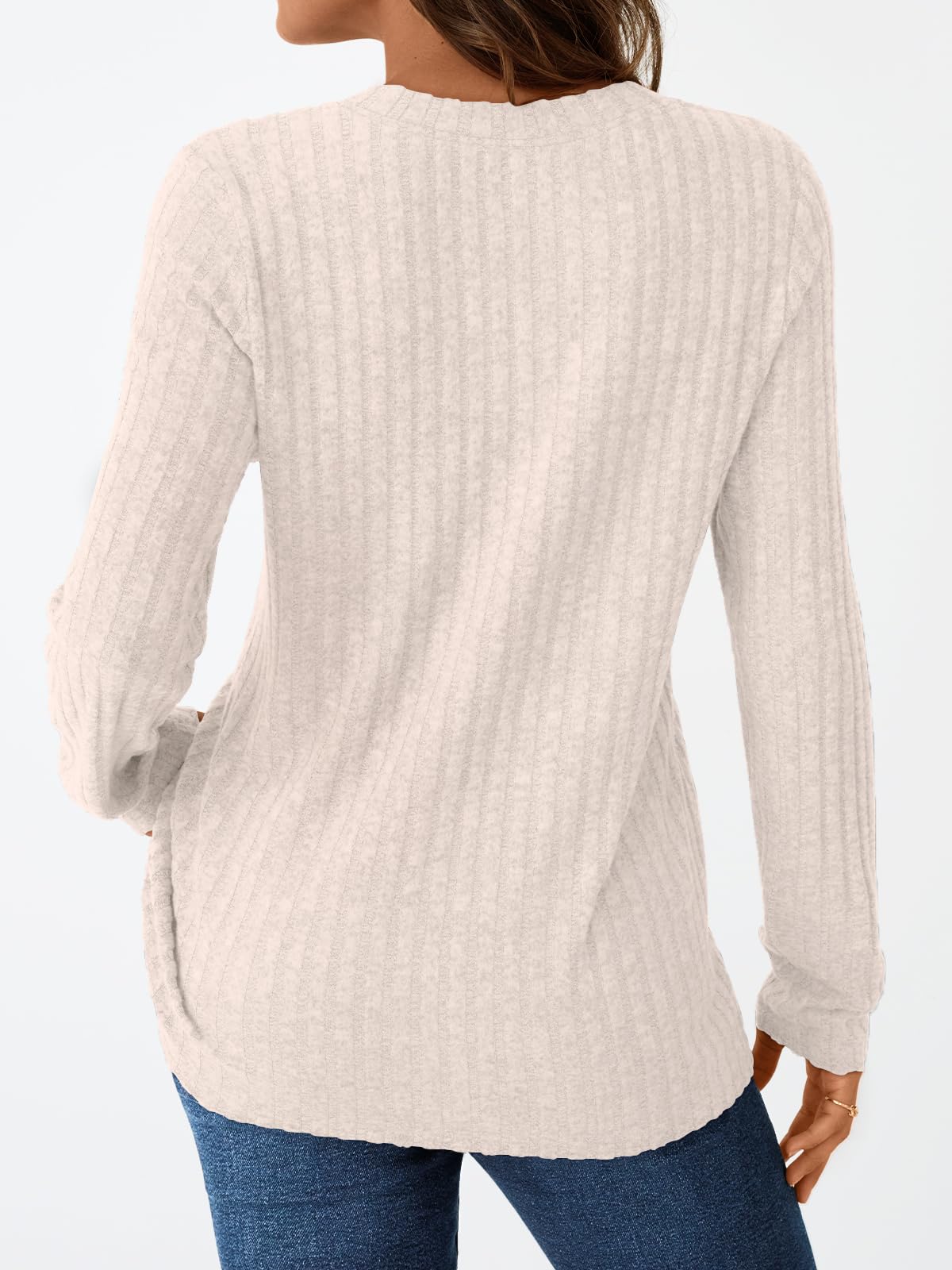 AUTOMET Womens Henley Long Sleeve Shirt Fall Top V Neck Fashion Dreesy Casual Tunic Sweaters Clothes Trendy Work Outfits