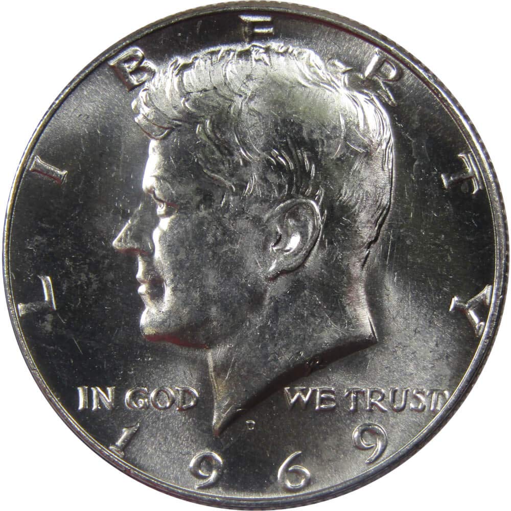 1969 D Kennedy Half Dollar BU Uncirculated Mint State 40% Silver
