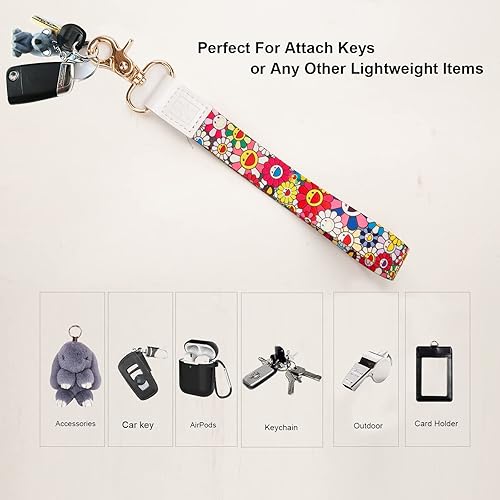 Miniatura 5 de FORZEN Llavero de pulsera, cordón de muñeca para llaves, cordón de mano para muñeca