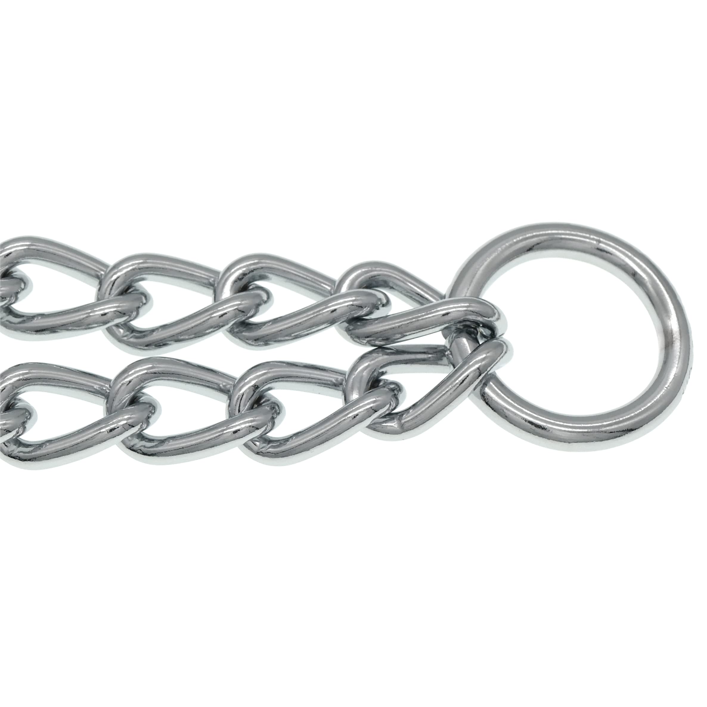 Herm Sprenger Cadena acopladora de dos correas de perro de acero cromado de 4 mm con gancho giratorio para perros medianos y grandes, sin enredos, accesorio de correa doble resistente fabricado en