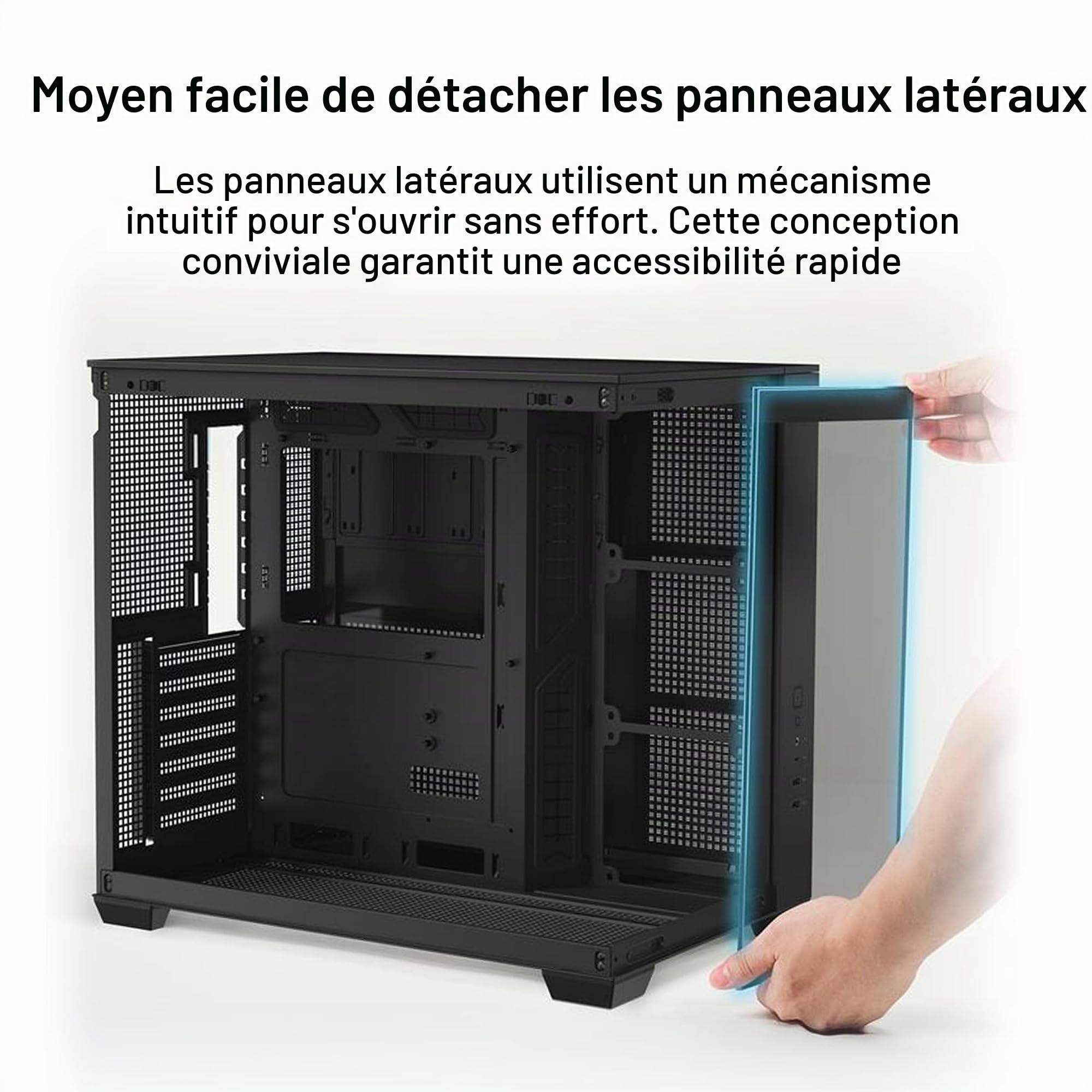 ASUS A32 Plus ATX (radiateurs de 360 mm et Cartes Graphiques de 420 mm, Quatre Ventilateurs ASUS Prime Mr 120 ARGB préinstallés, Gestion des câbles soignée)