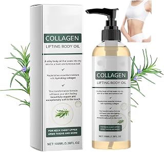 Kollagen-lyftkroppsolja, kollageolja för hudåtstramning, fast kroppsolja, fuktgivande och utjämnande kroppsvård massageolja, för hals, bröst, armar och lår (1 st.)