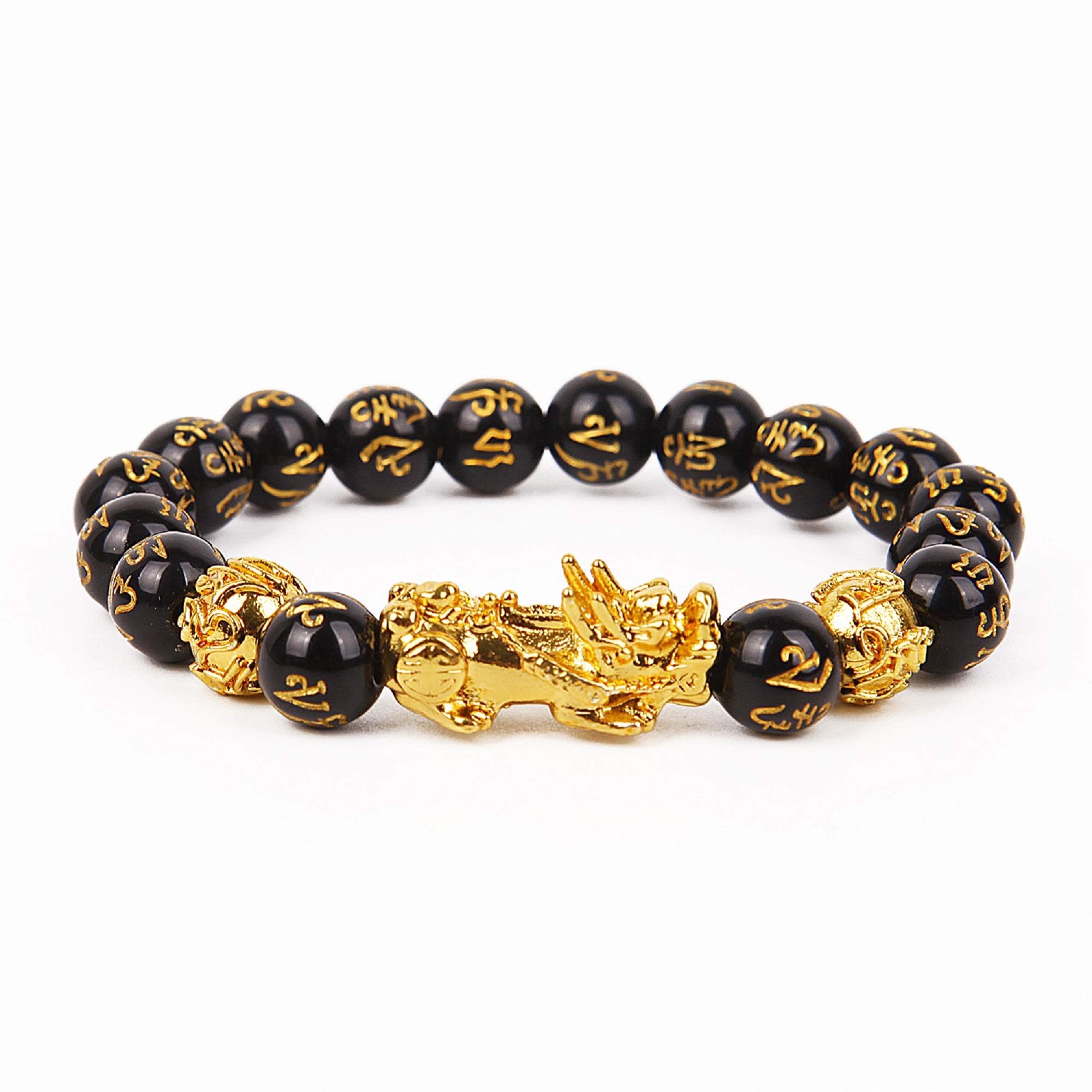 See full amazon price history chart for Marka Jewelry Original Feng Shui Black Obsidian Om Mani Pixiu Wealth Bracelet, 12 mm with Adjustable Elastic for Men Women Boys Girls as Fashion and Healing Marka Jewelry Original Feng Shui Black Obsidian Om Mani Pixiu Wealth Bracelet, 12 mm with Adjustable Elastic for Men Women Boys Girls as Fashion and Healing (B092FPGKZC) Amazon Price History, Amazon Price Tracker