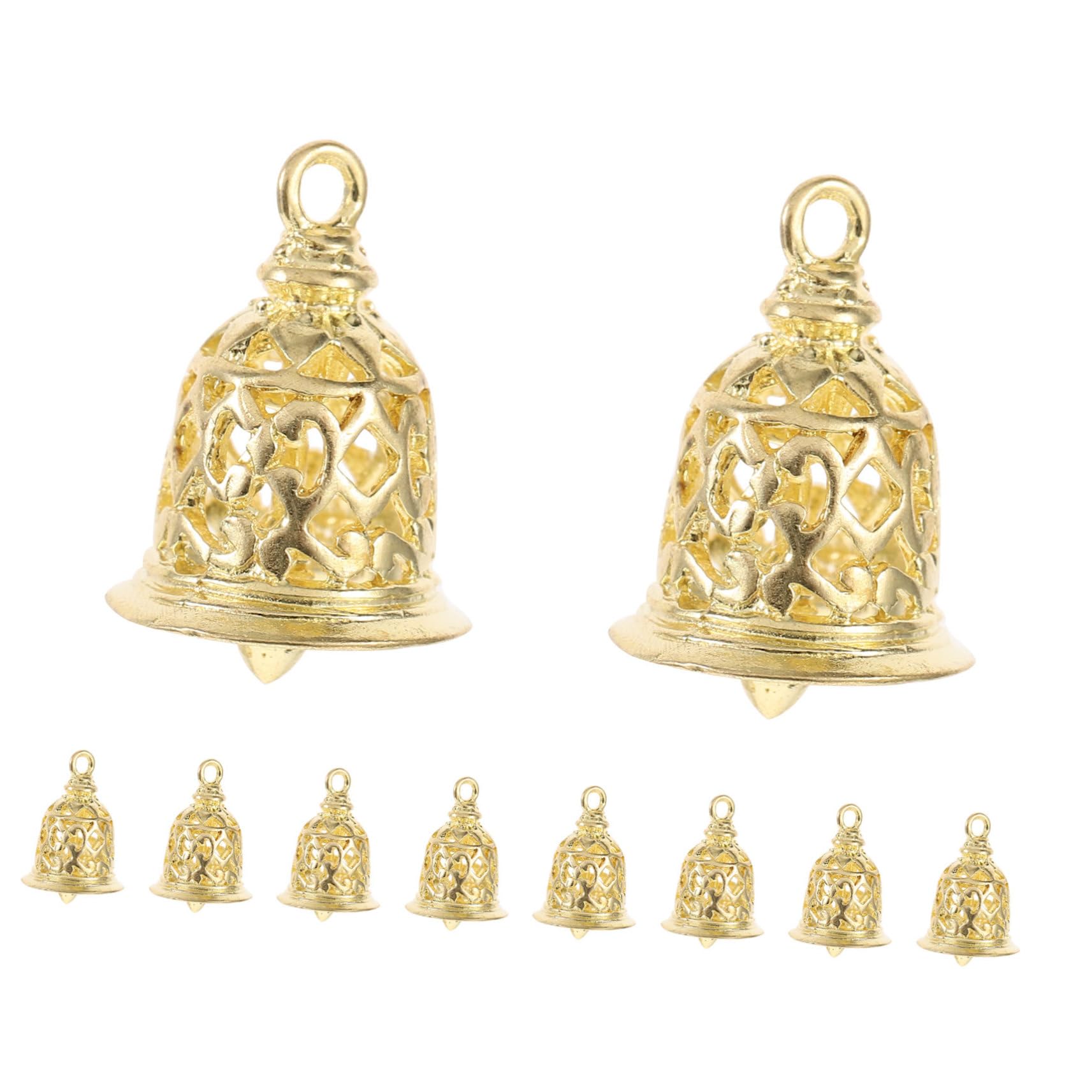 Lurrose 30pezzi Campane Decorative Pendenti Hollowed-out per Accessori Decorazioni per Abbigliamento e Borse Colore