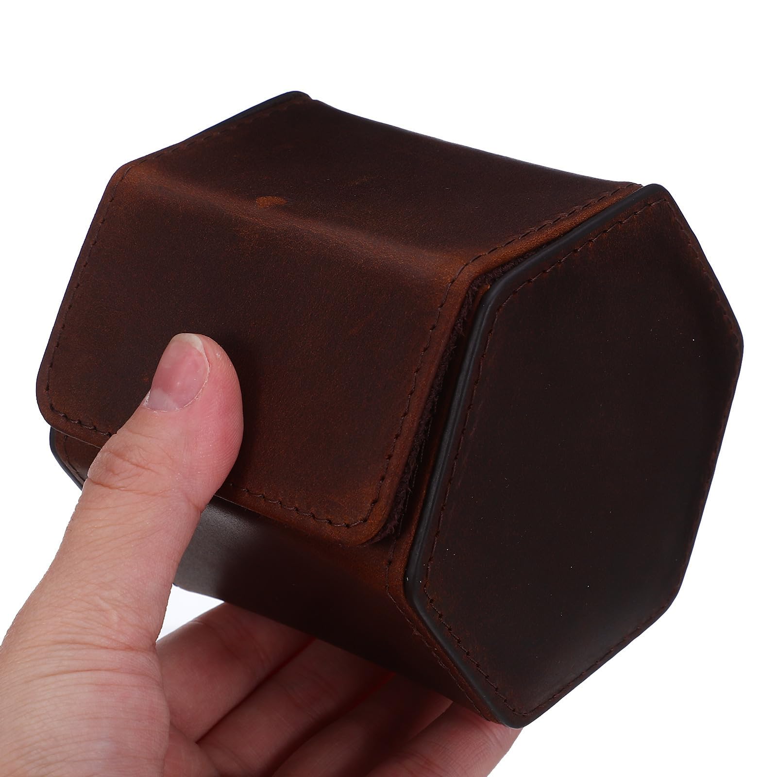 BESPORTBLE Caja de Obsequio para Reloj Hexagonal de Cuero Vacuno Vintage