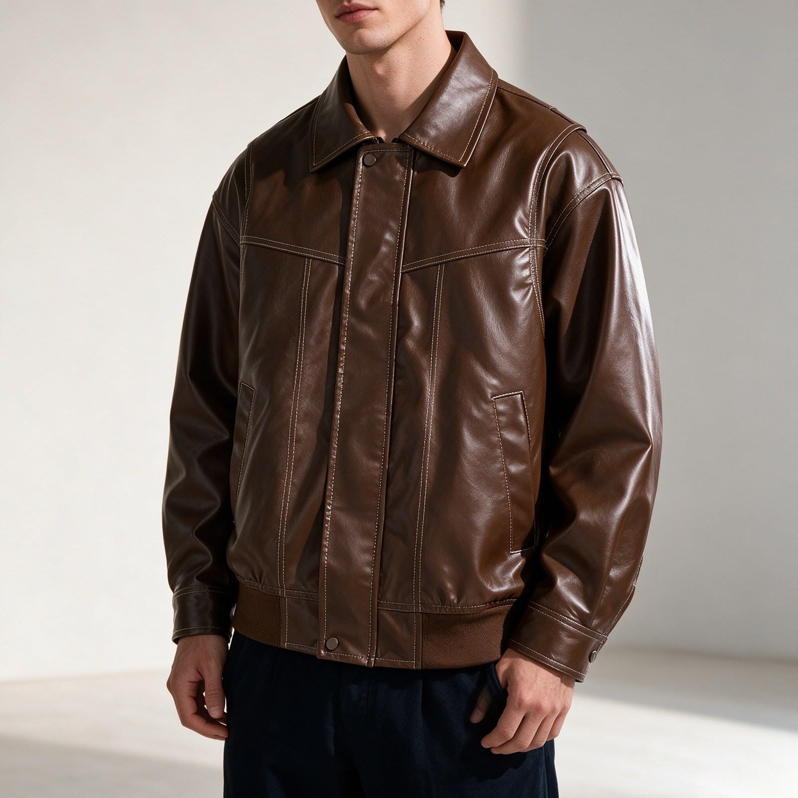 Generisch Sweatjacke Damen Sommer Lässige Herrenjacke mit Umlegekragen, Wolljacke für den Alltag, bequeme Passform, Herbstjacke Herren