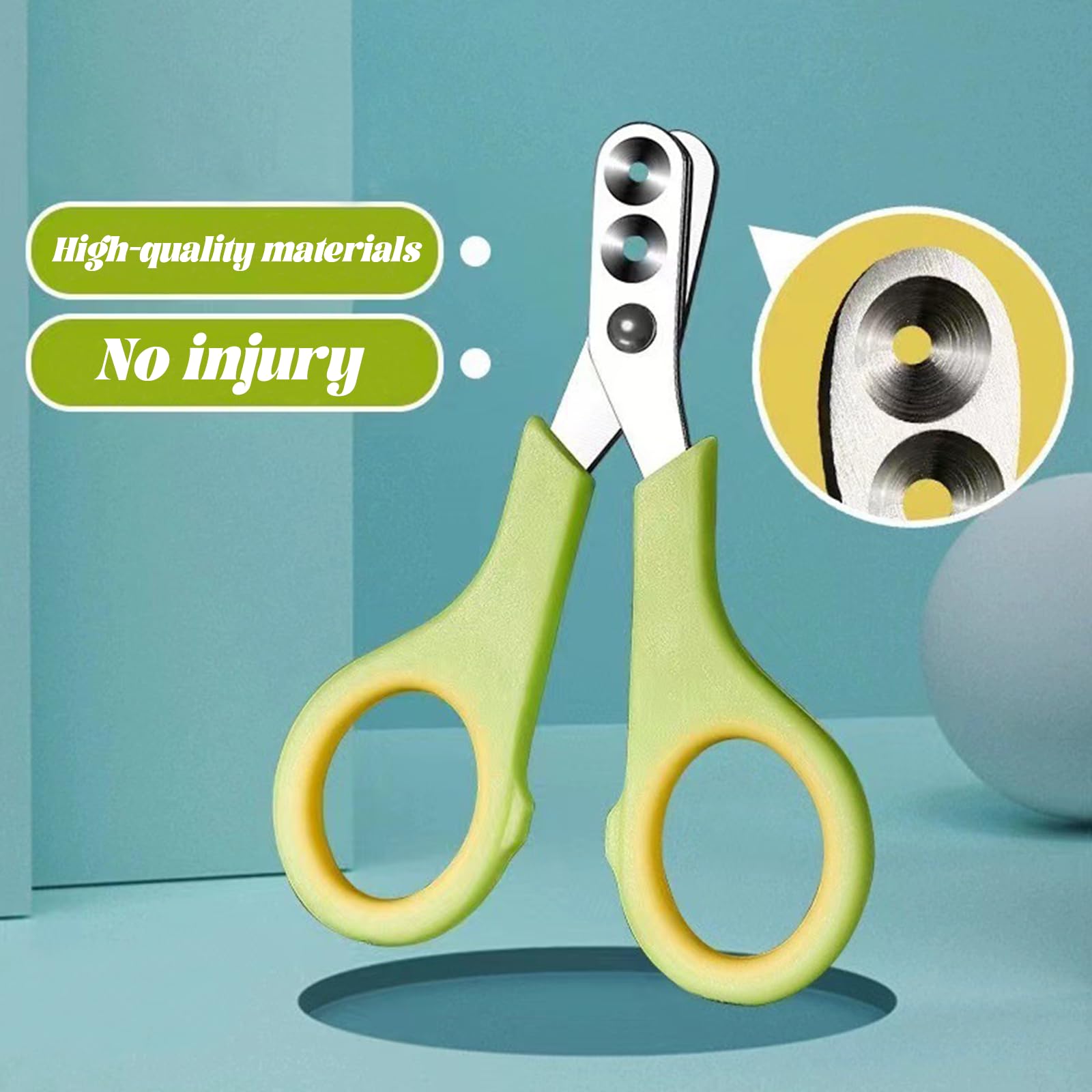 ChenYuehao One Piece Ergonomic Handle Pet Claw Scissors Cute Comfortable Non-Slip Claw Trimmer Reusable Cat Claw Cutters Scissors for Cat Tiny Dog - Image 4