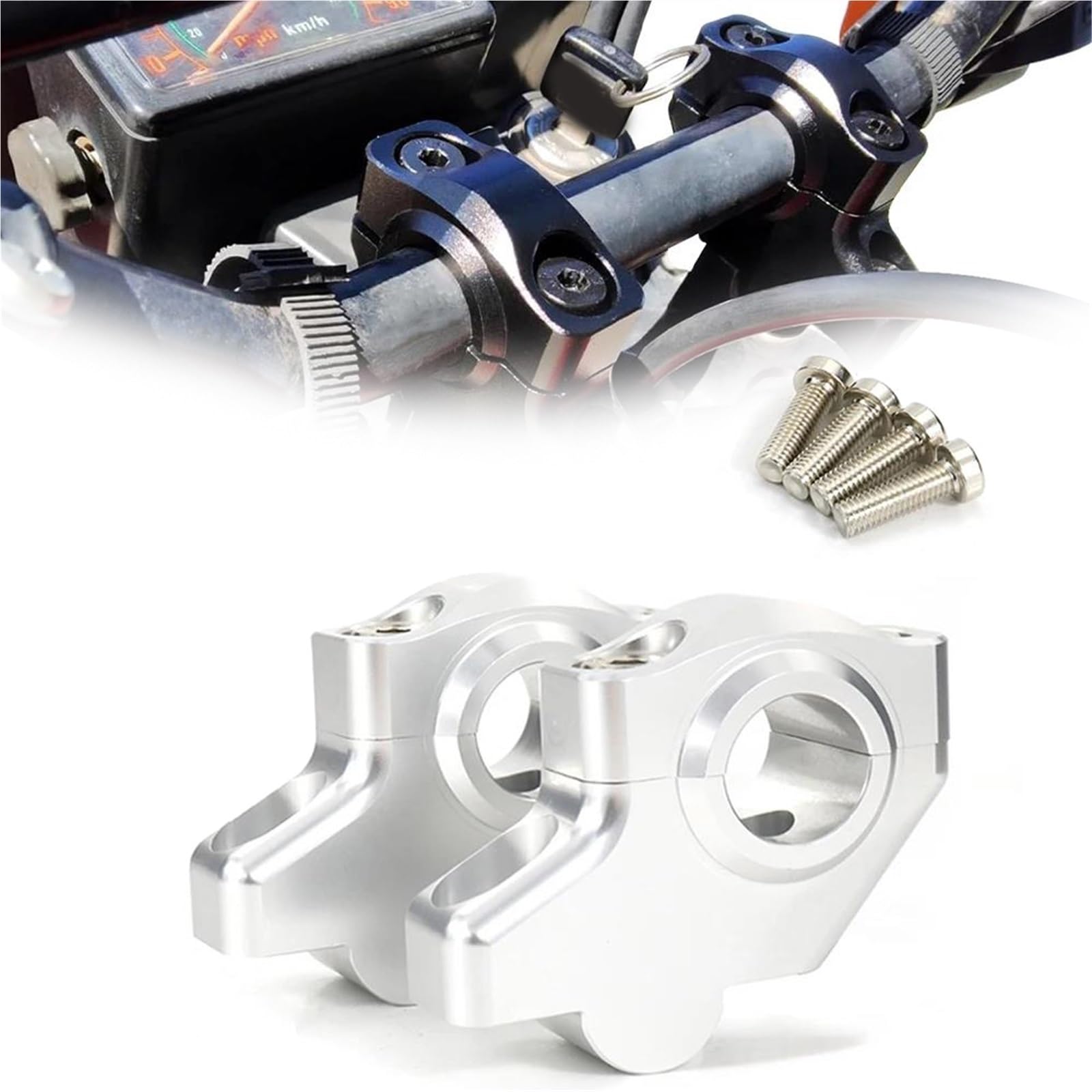 Rehausseur de guidon 22mm augmentant le confort de la Aprilia ETV 1000