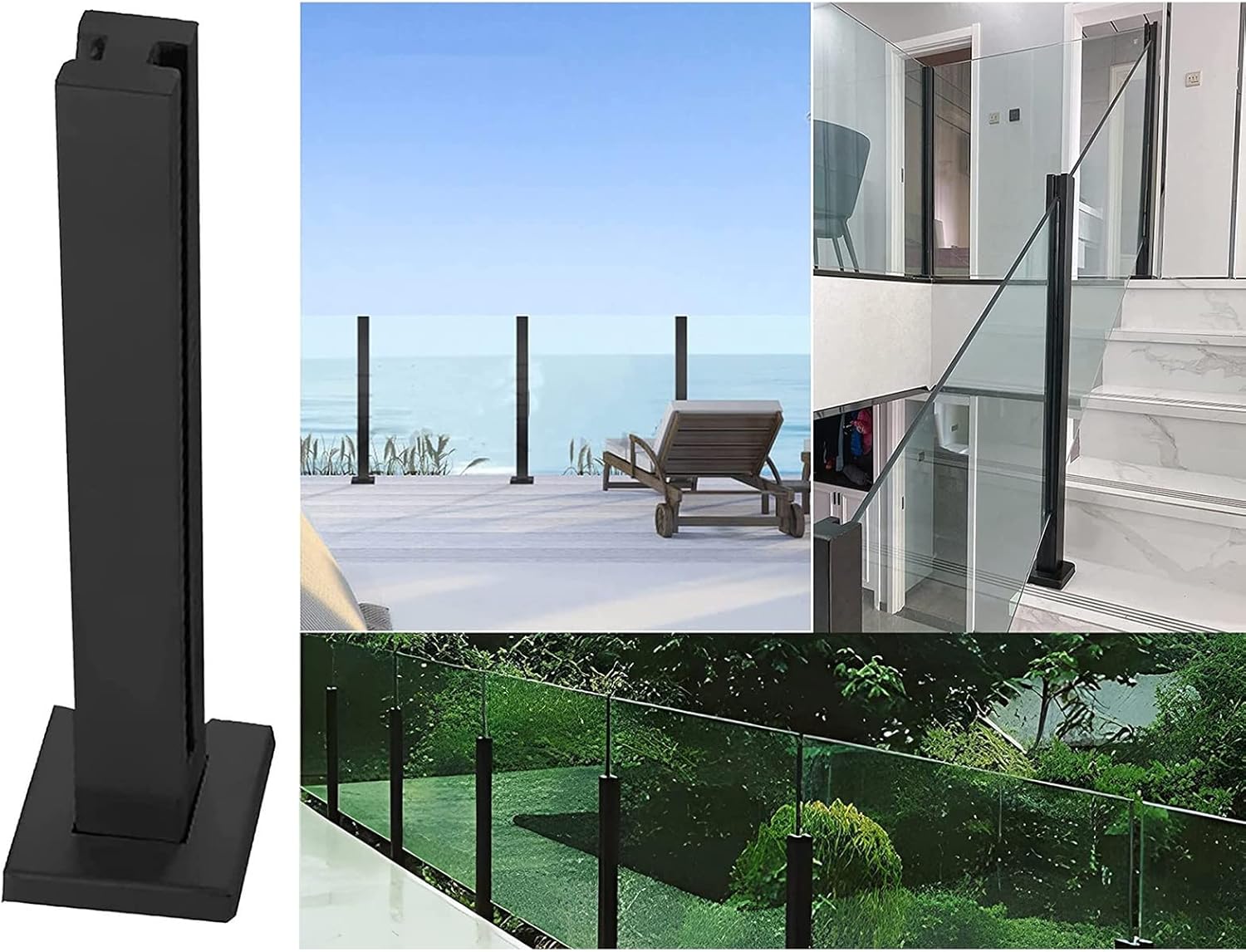 Paletto Ringhiera Acciaio Inox Per Vetro 10/12 Mm - Per Balconi, Scale, Interni Ed Esterni, Argento - Foto 7