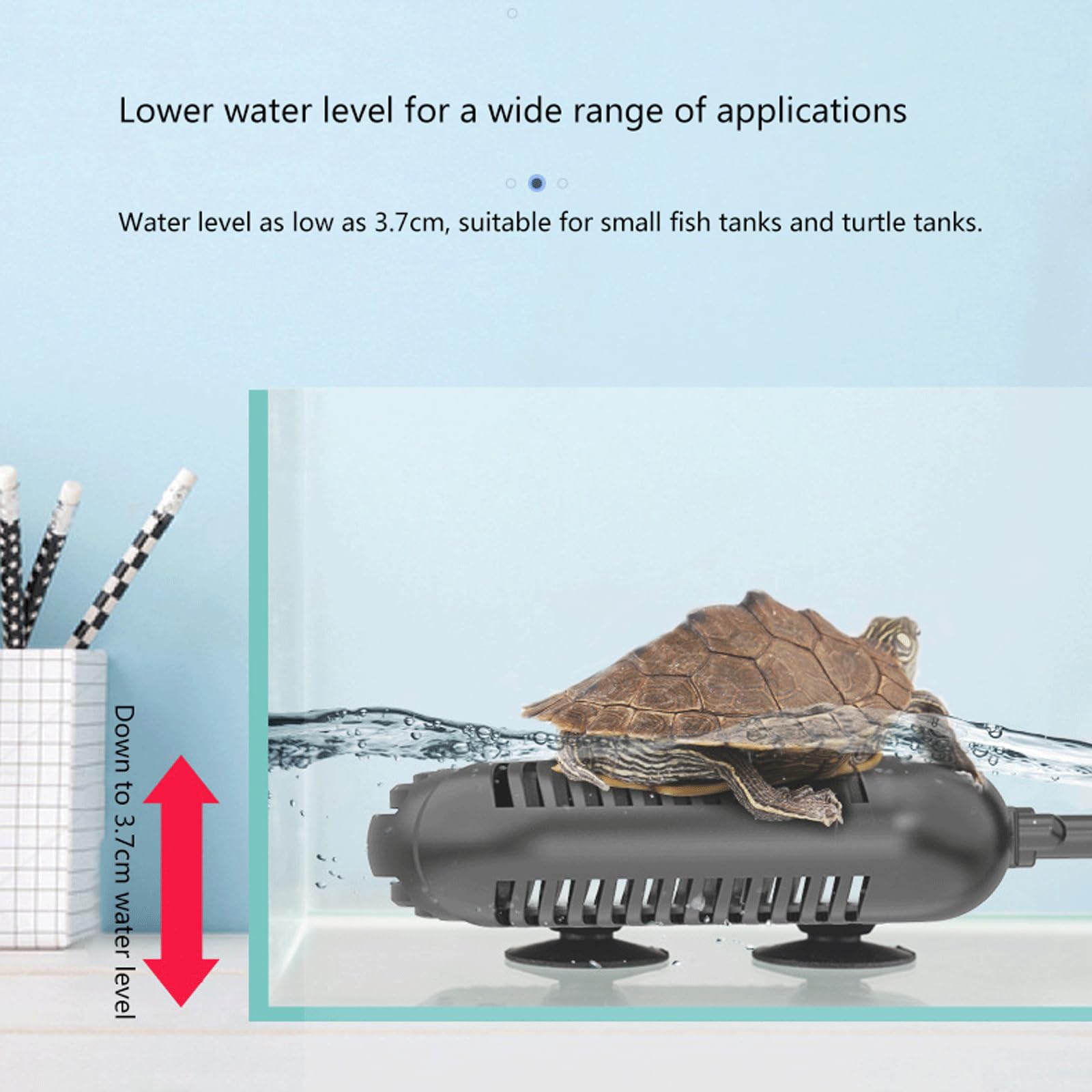 Aquarium-Heizstab, Schildkröte, präzise Temperaturregelung, Heizung für niedrigen Wasserstand, 100 W (100 W)