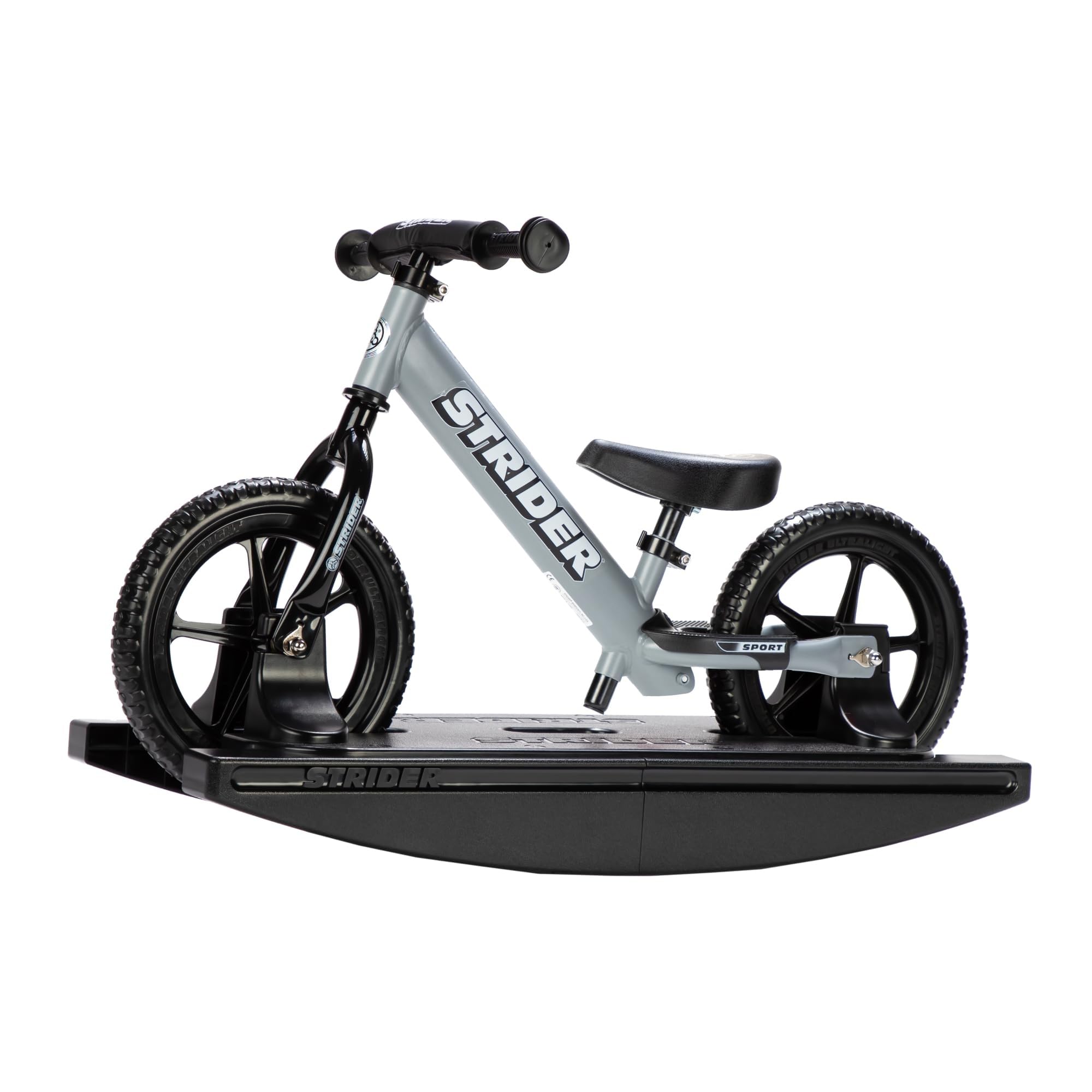 - Strider 12” + Rocking Base - Helps Teach Baby How to Ride a Balance Bicycle - for Kids 6 Months to 4 Years - Easy Assembly & Adjustments