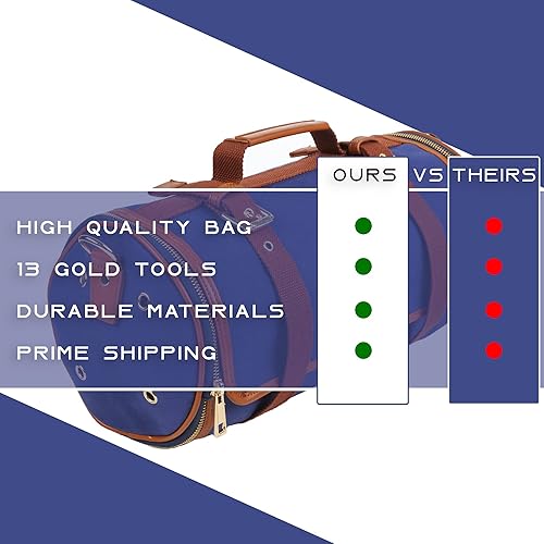 Miniatura 8 de Bolsa de viaje para barman – Bolsa de cóctel y juego de herramientas con correa de hombro de cuero vegano, estuche de almacenamiento de accesorios