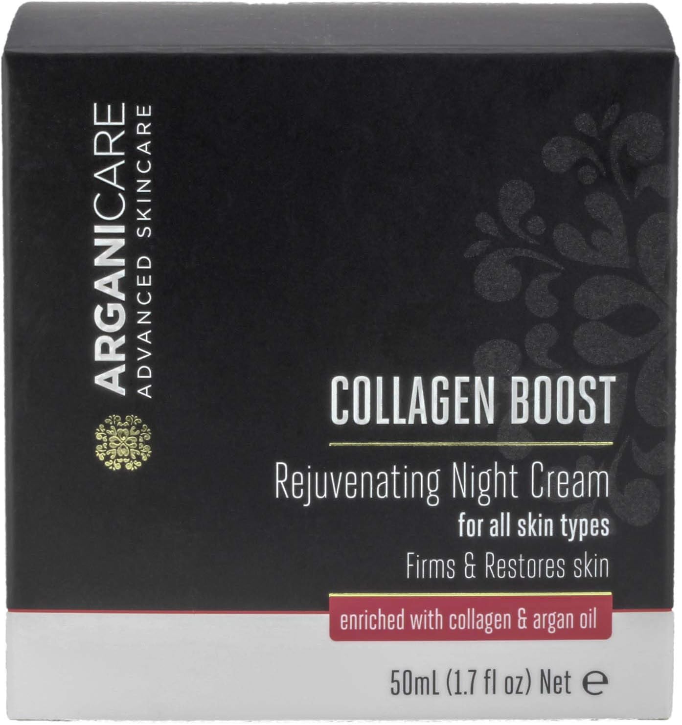 Arganicare Anti Aging Night Cream for Women and Men, Night Cream Moisturizer Face Cream, Collagen Face Cream for Dry Skin, Oily Skin-Care Face and Neck Firming Cream, Facial Cleanser