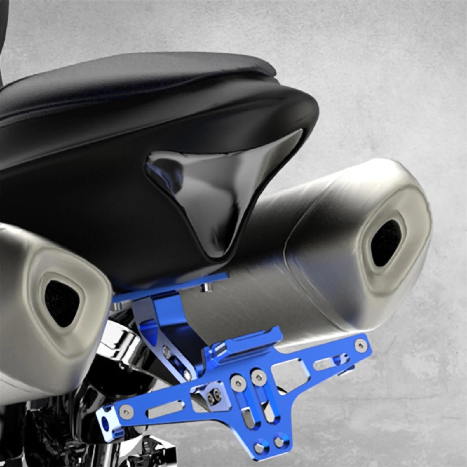 Support De Plaque D'immatriculation Réglable, Télescopique, en Alliage, avec Éclairage LED, Convient pour Moto Support Plaque immatriculatio