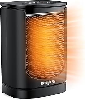 PARIS RHÔNE Space Heater, 1500W Electric Heater with 70° Oscillation 12H Timer 3 Modes, Thermostat Tip-Over Protection, 24H Auto-Off Quiet Ceramic Heater for Bedroom, Office & Indoor Use