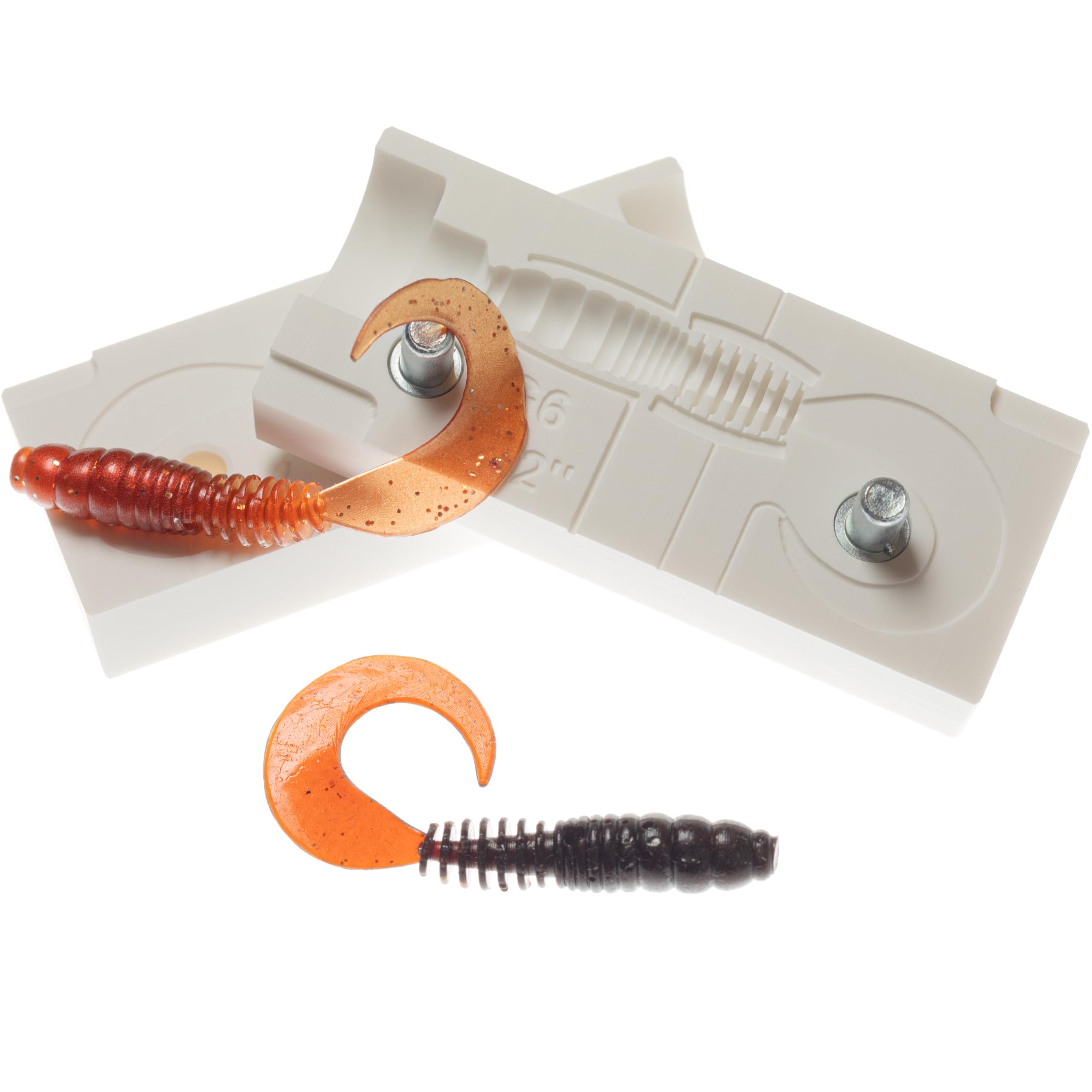 Authentic Handmade Pillo Grub Bait Form 2.2" Soft Plastic DIY Making Lure Craft