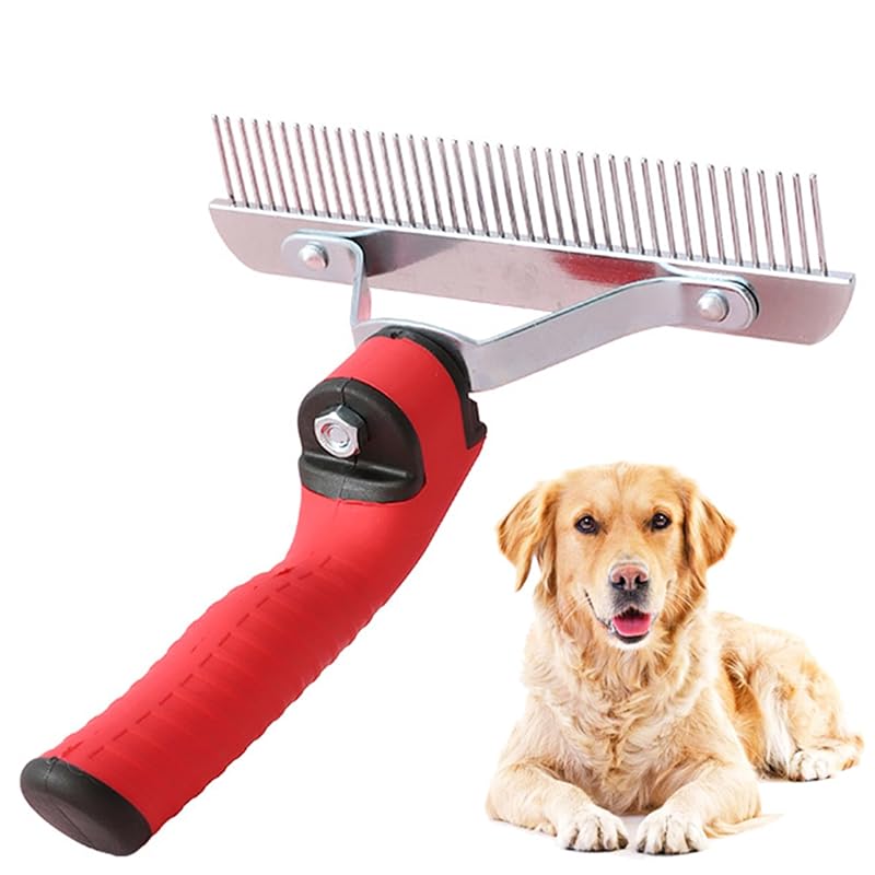 Rastelo para Cães com Pinos Arredondados em Aço Inoxidável OCTCHOCO, Vermelho