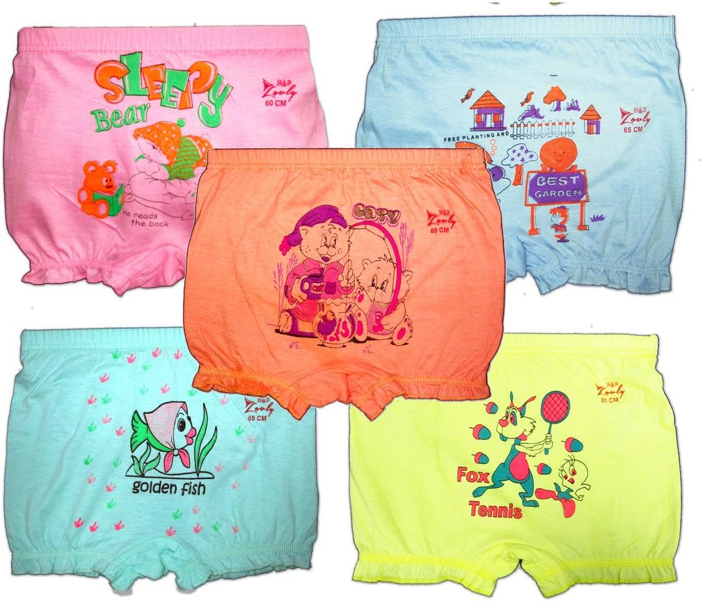HAP Girls' Cotton Bloomers (Pack of 5)