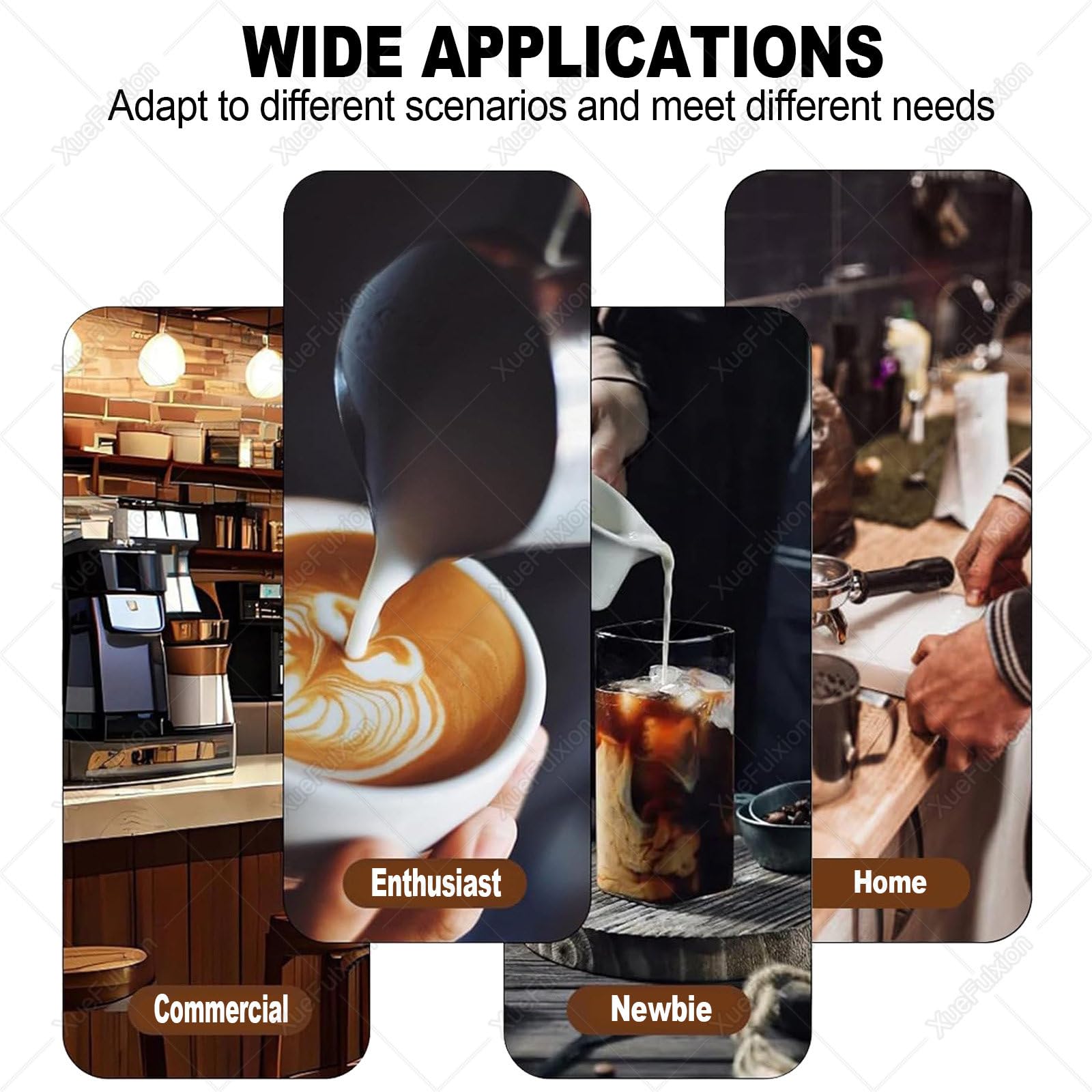 Prensador Eléctrico Automático De Café,Prensador De Café,Presión Ajustable Y Tiempos De Apisonamiento para Un Espresso Cada Vez,para El Hogar para Cafeterías White-flatsole