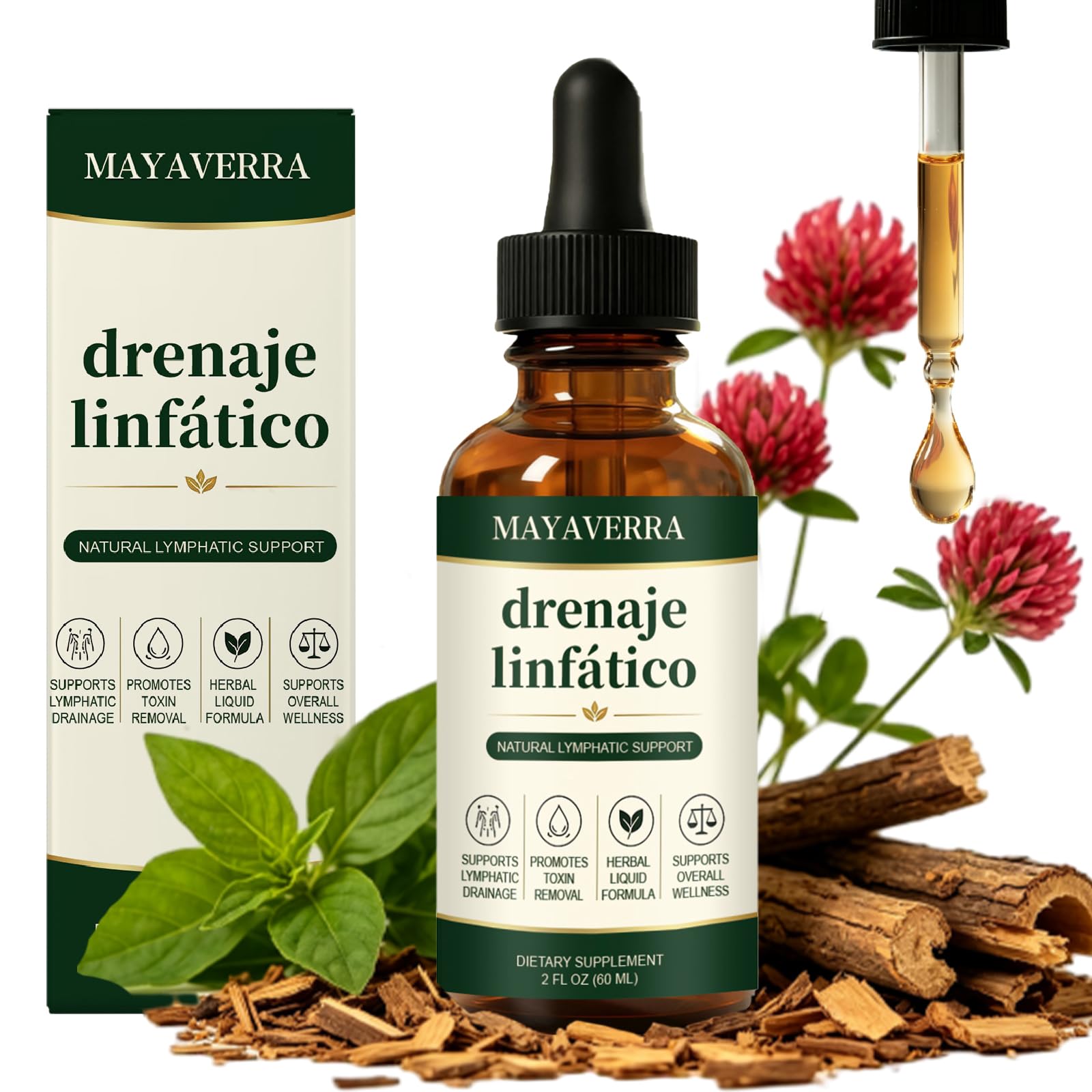 Mayaverra Drenaje Linfático Gotas, Herbal Blends for Daily Wellness,2pcs — Amazon image 9