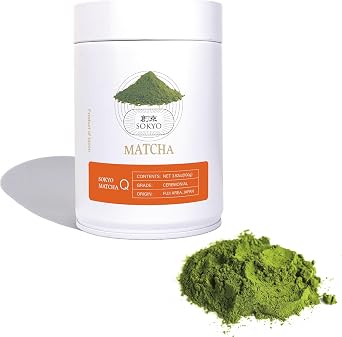 SOKYO Matcha Ceremonial Series Matcha Powder High-Grade Powder Ceremonial Tea Ceremony Latte 100g / 3.52oz, Fuji Ceremonial Matcha Q