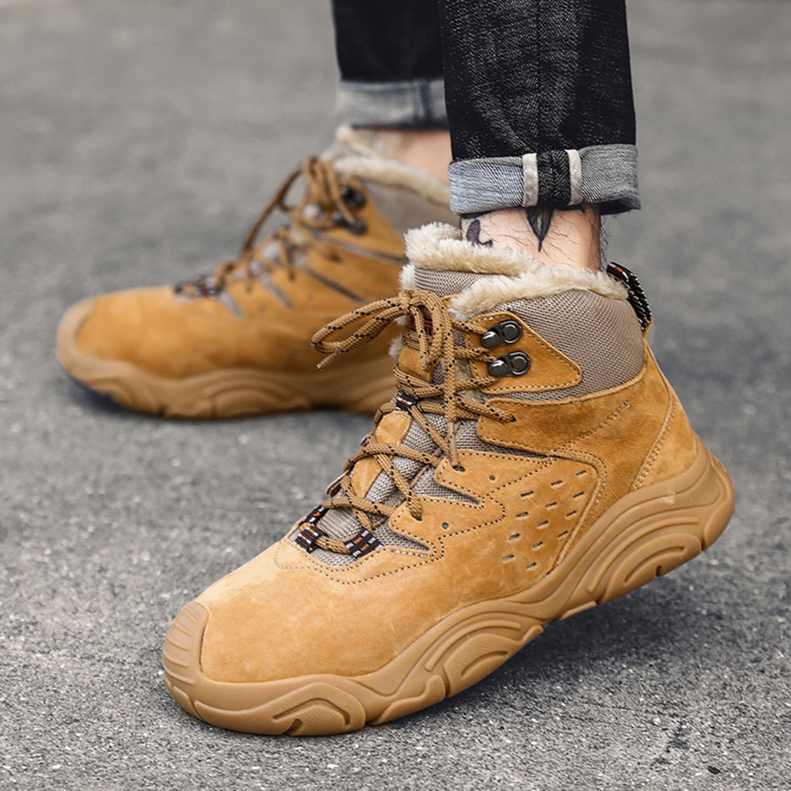 Onewus Męskie buty trekkingowe High Top, buty taktyczne, z opcjami zimowymi i całorocznymi