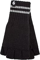 Vista 12 de Heat Holders Guantes de trabajo sin dedos para hombre, con aislamiento y acanalados, guantes de trabajo de invierno