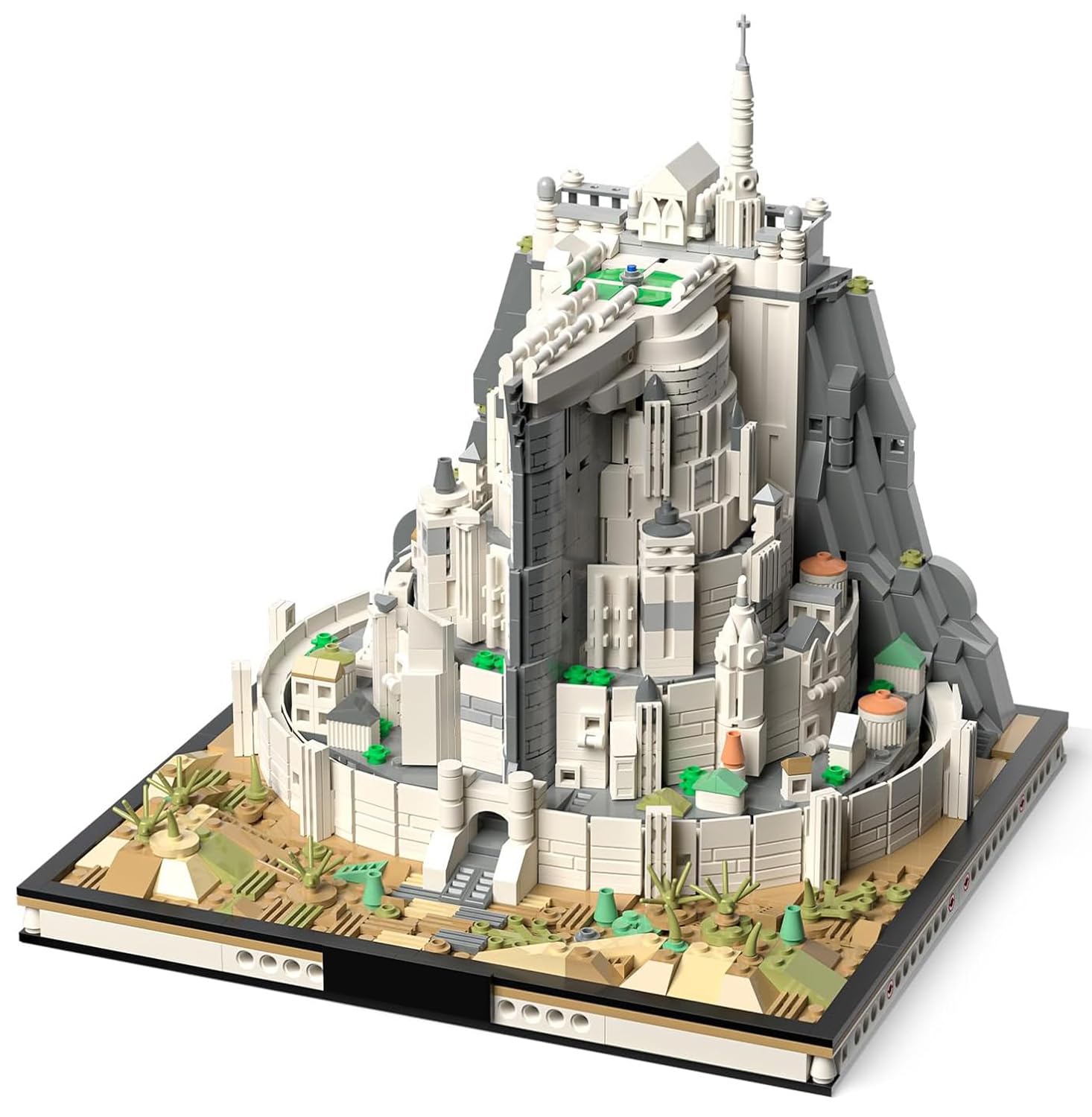 QGGQ Architecture Klemmbausteine Ideas Mini Bausteinen, Film STEM Lord Magic Moc Rings deko Geschenk für Erwachsene ab 14+ Nicht Kompatibel Mit Lego 1680pcs
