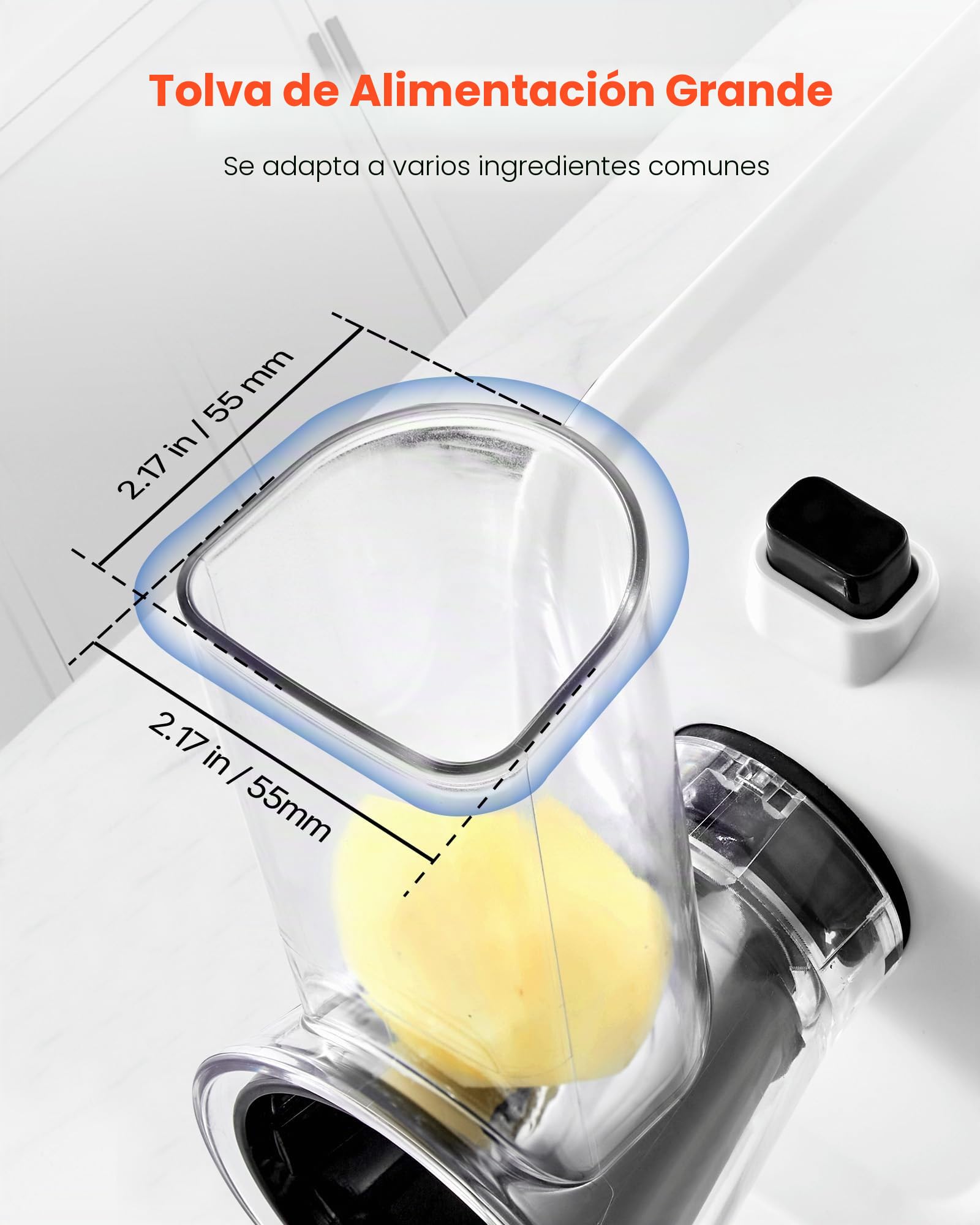 VEVOR Rallador de Queso Eléctrico 5 en 1, ABS, Cortador de Ensaladas de 200 W, con 5 Accesorios, Cuchillas de Acero Inoxidable para Verduras y Queso, Corte Rápido, 240 x 125 x 270 mm, Blanco