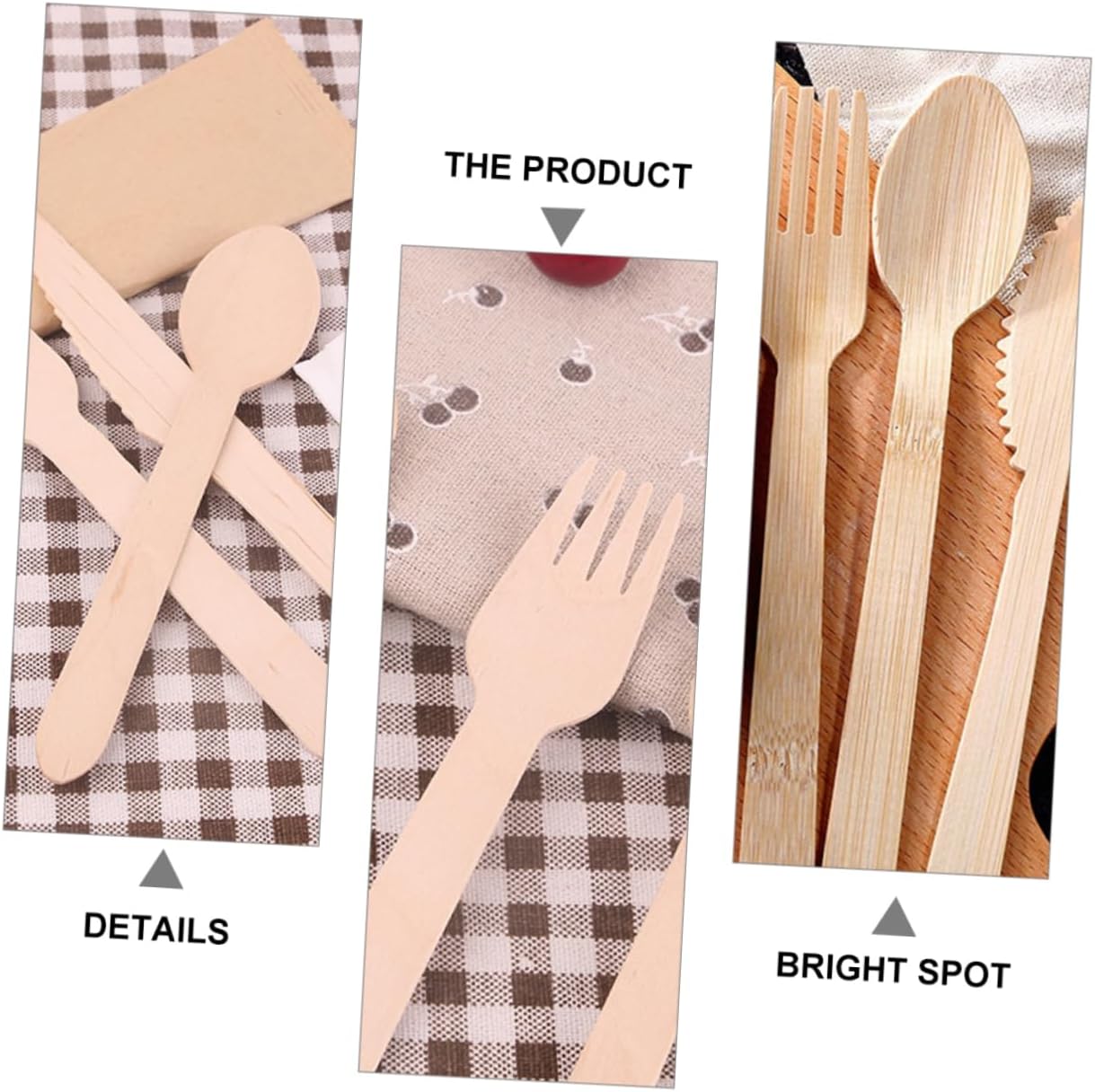 Didiseaon 50sets Disposable Tableware Set Forks Spoons and Napkins for Parties Festivals and Celebrations Convenient Dinnerware for Easy Cleanup