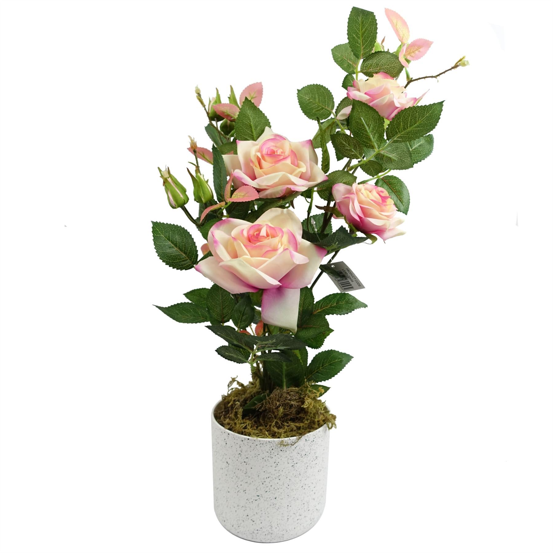 Leaf Pink Rose Artificial Plant 50cm