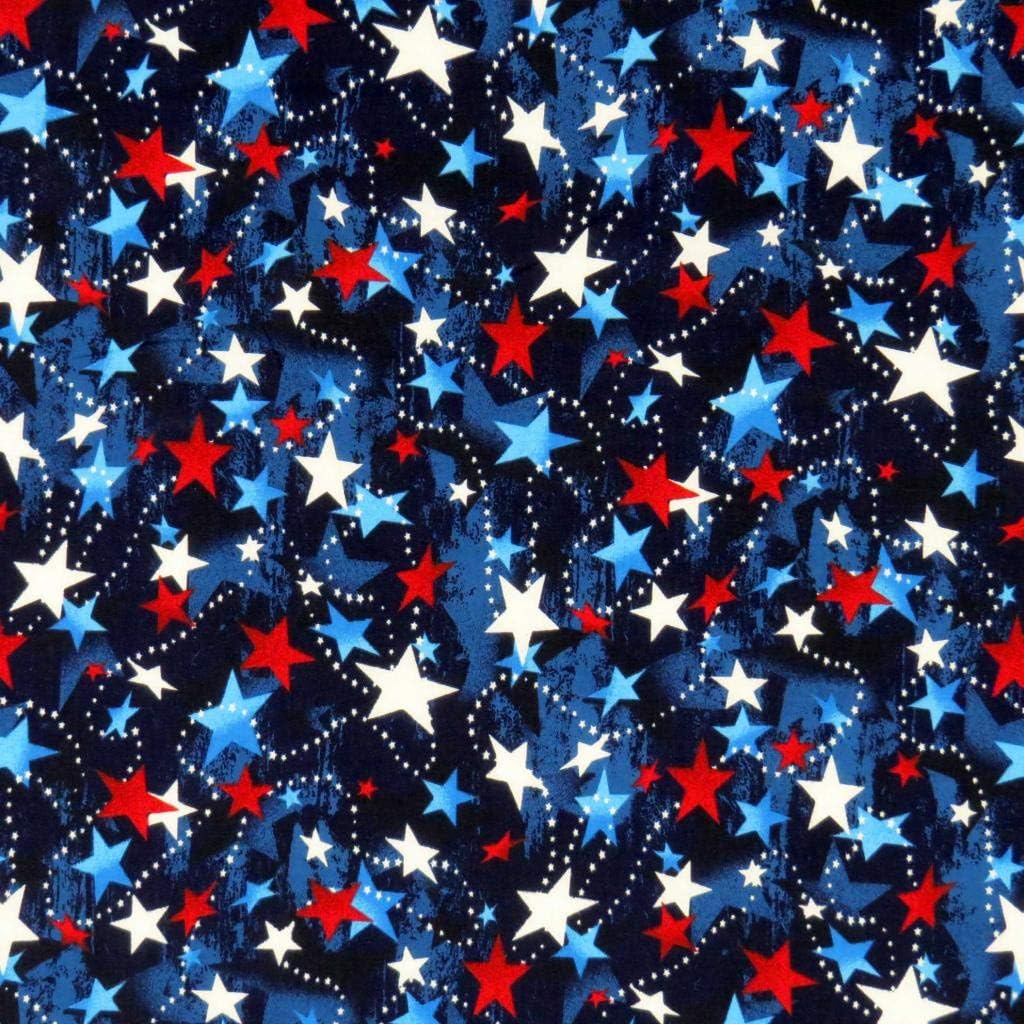 SheetWorld Baby Fitted Changing Pad Cover Sheet 16 x 33 inches, 100% Cotton Woven Sheet, Unisex Boy Girl, Patriotic Stars, Made in USA