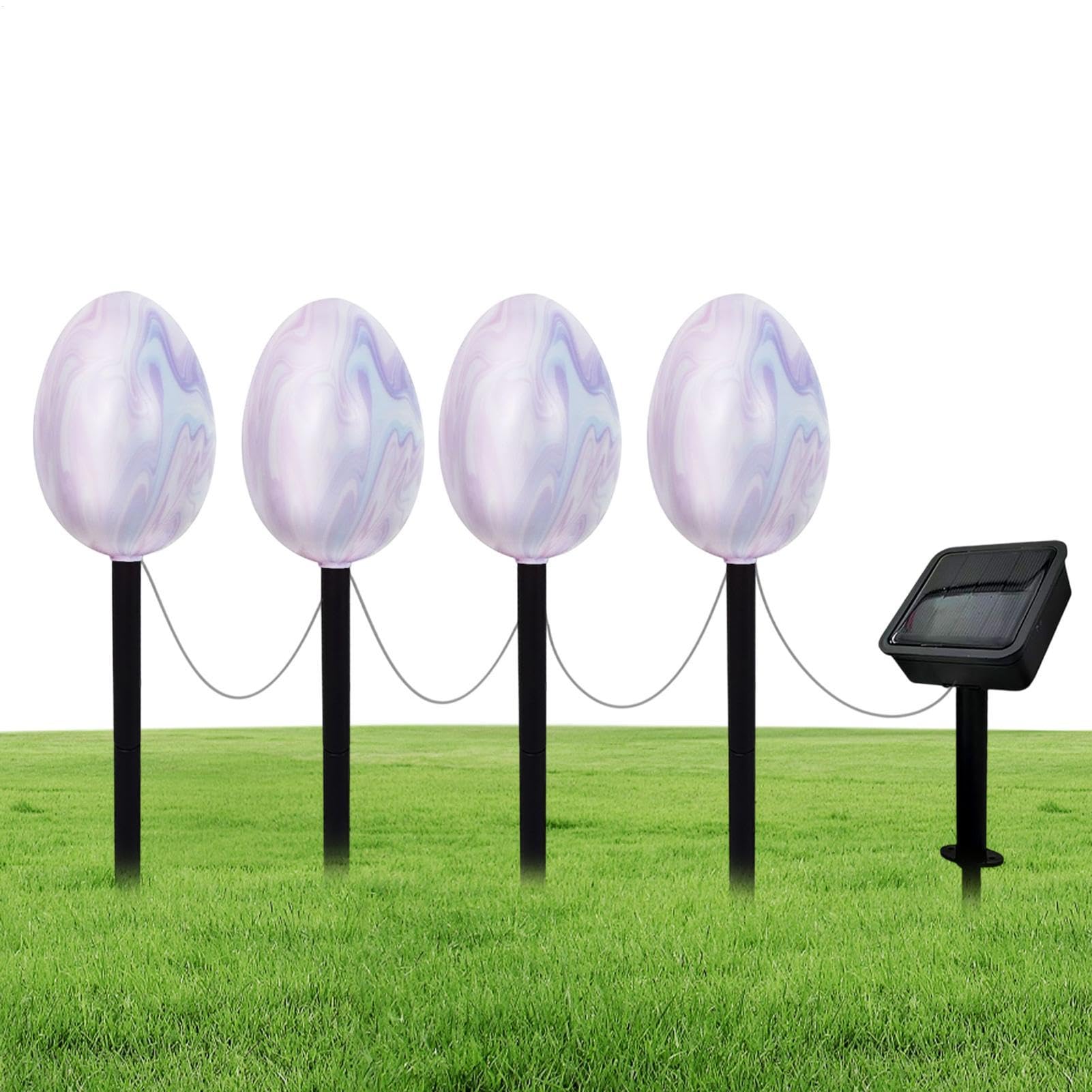 Wielkanocne światła jajeczne, światła wielkanocne Easter Egg Solar Lights | Wodoodporna lampa ścieżka, dekoracje świąteczne, dekoracyjna sztuka na dziedzińcu ogrodowym