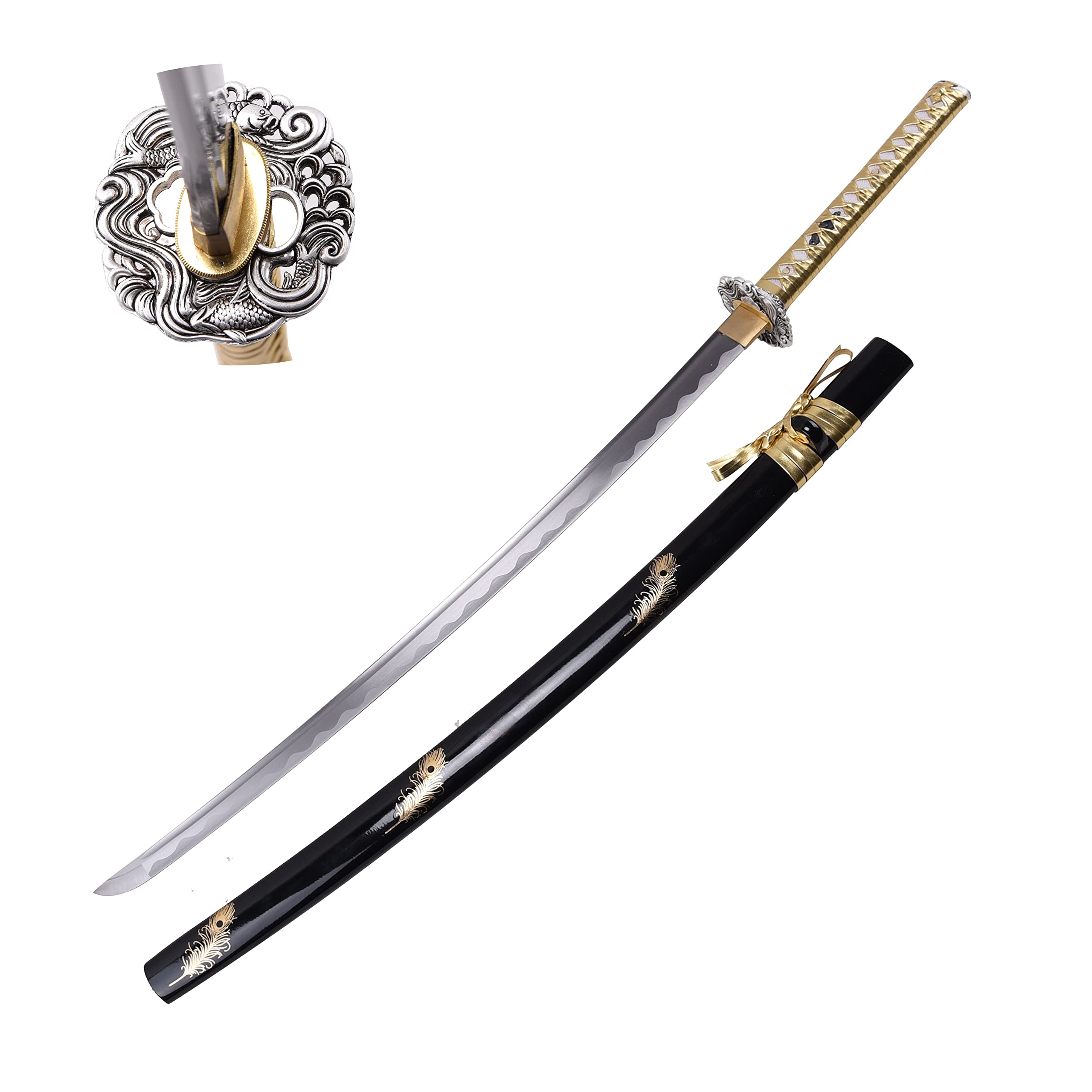 日本刀 本物再現 Amazon | ハンドメイド 本物のフルタング日本の侍刀 鍛造 粘土