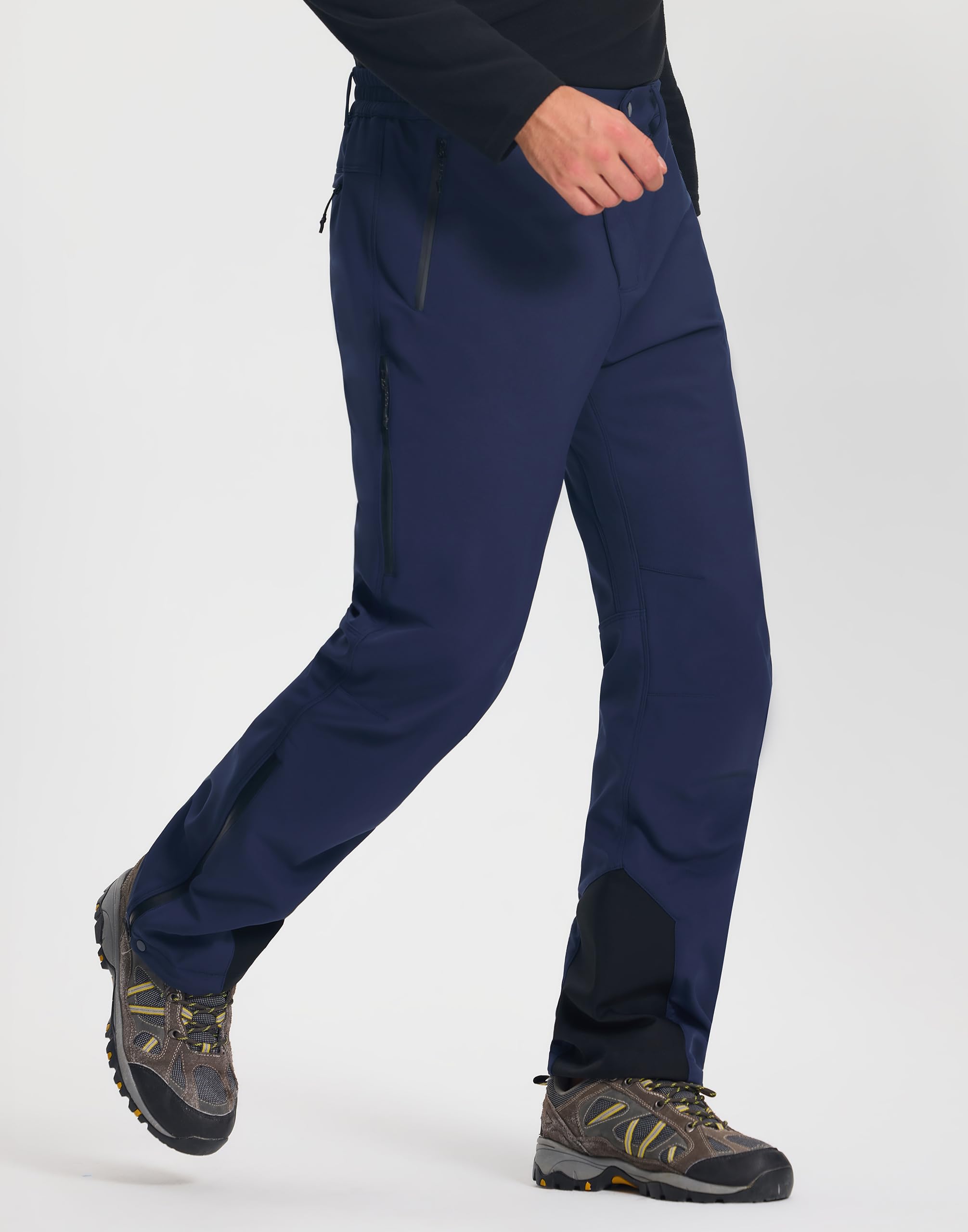 Pioneer Camp Pantalon softshell pour homme - Imperméable - Coupe-vent - Chaud - Pour la randonnée, le trekking et les activités de plein air