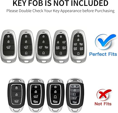 Miniatura 2 de T-carbon Funda para llavero Hyundai, Rojo -