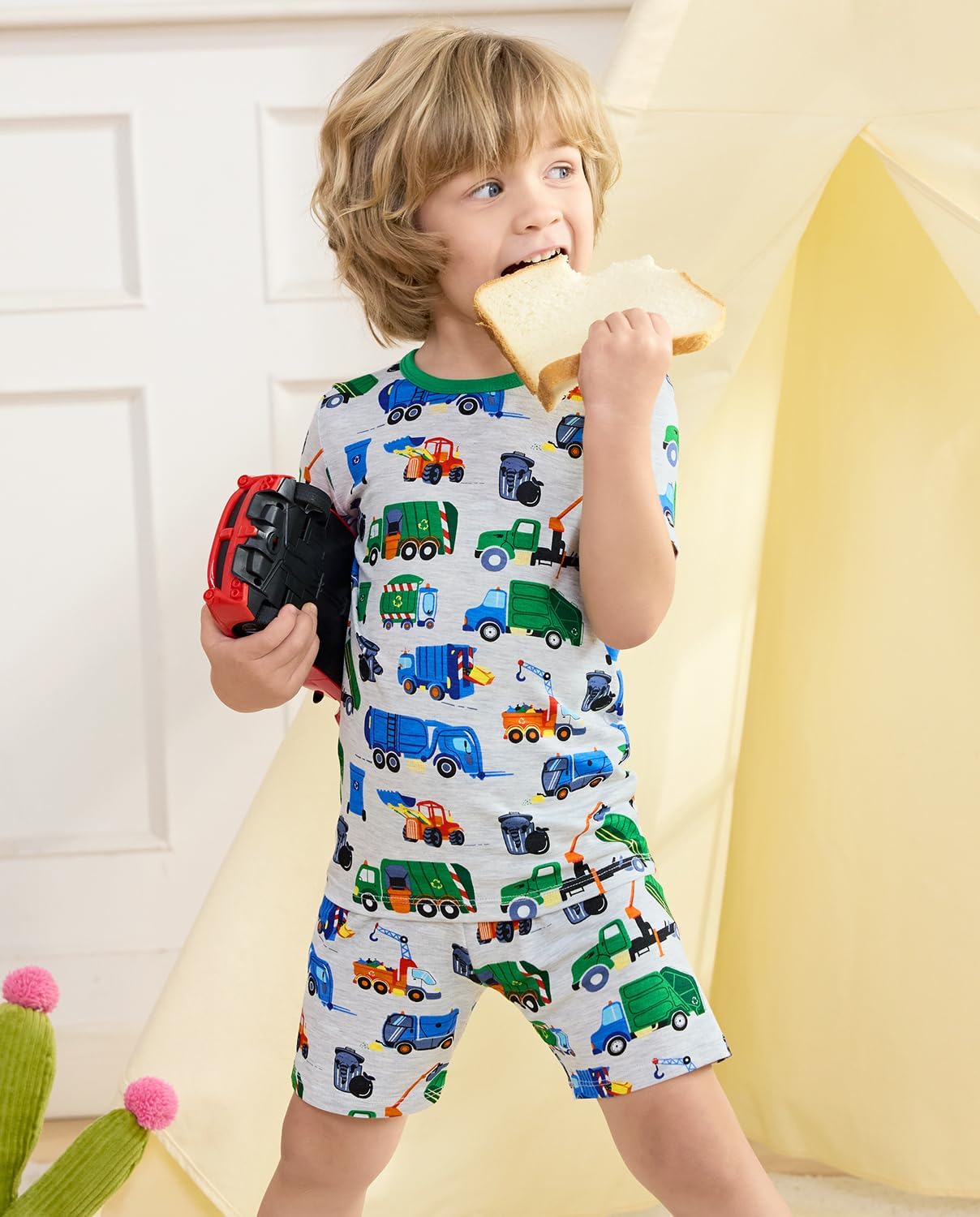 babee Reshinee Bamboo Viscose Toddler Animal Pajamas Boys Girls Kids Cool Short Summer 12M-8Y Snug fit Pjs Set 2pcs