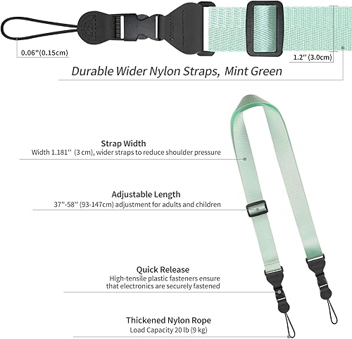 Miniatura 78 de Correa de nailon para iPad, correa ajustable para el cuello de la cámara, cómoda correa de hombro para iPad, tableta de teléfono celular, cámara