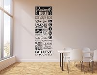 Vista 1 de Calcomanía de pared de vinilo para aula, cita inspiradora personalizable, reglas divertidas para el aula, decoración del hogar para el aula