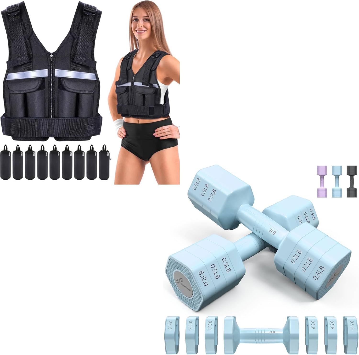 Weighted Vest with Dumbbells