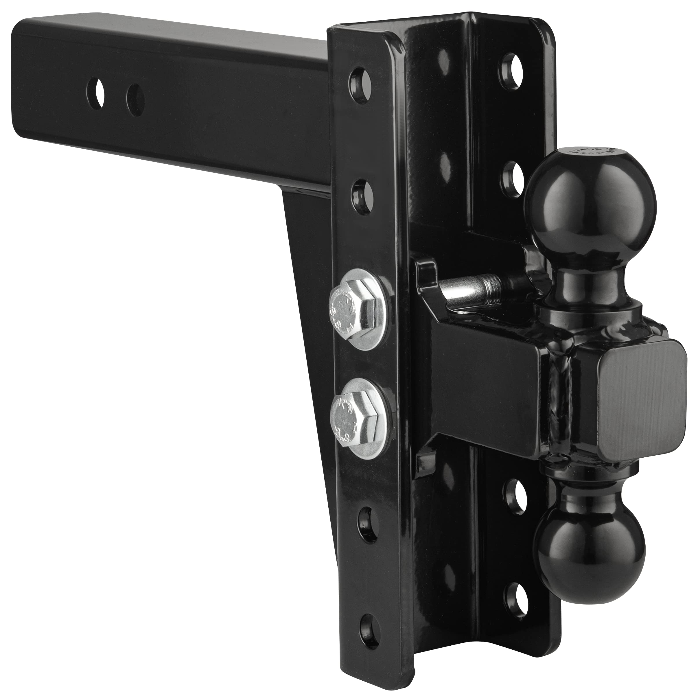 Photo 1 of Adjustable Trailer Hitch Ball Mount, Fits 2-1/2-Inch Receivers, 8 Inch Drop/Rise with 2” and 2-5/16” Dual Balls, 14,000lb Rating, Durable Powder-Coated Finish Resists Corrosion