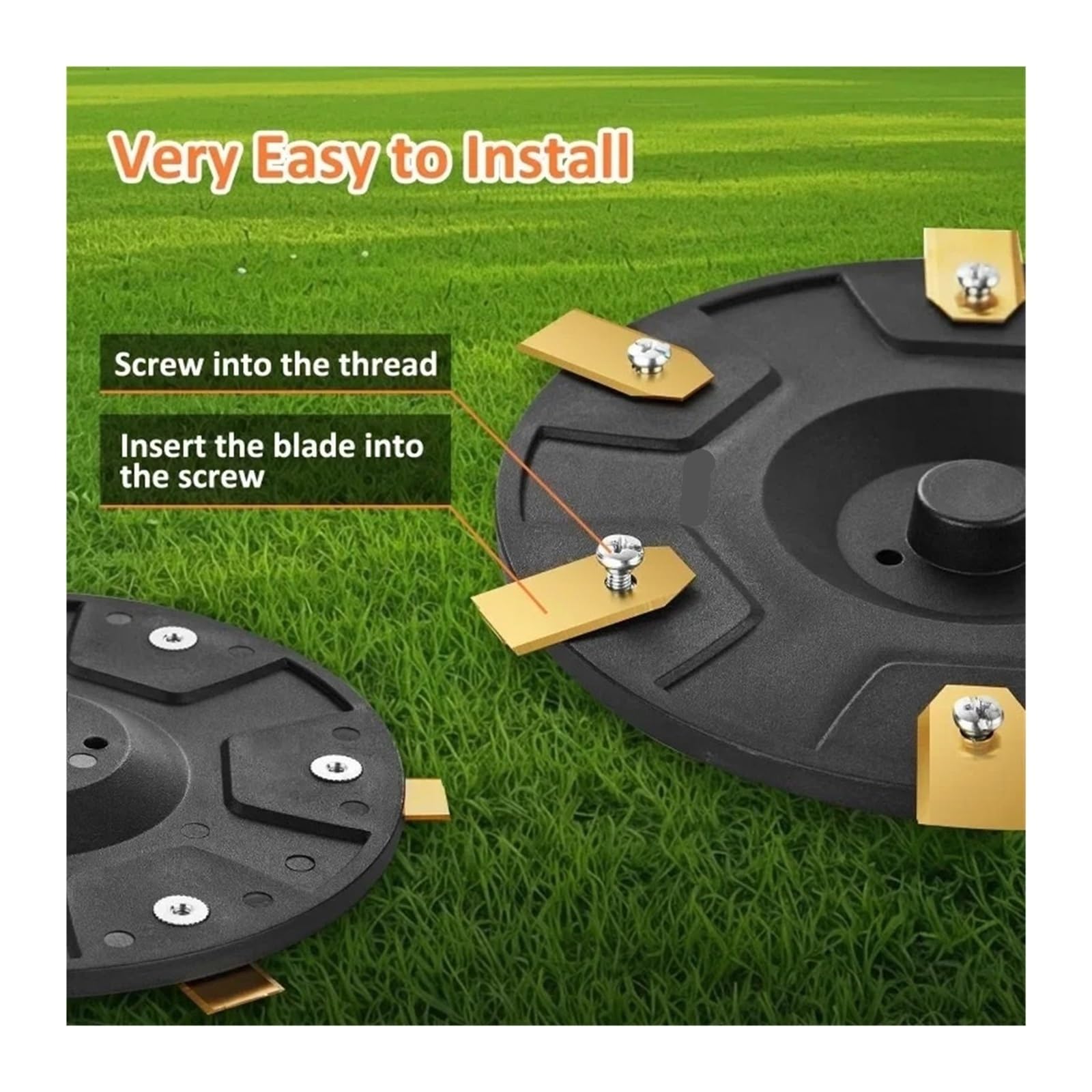 Compatible Con Segway Navi H500 De Jardín | 18 /30 cuchillas de cortacésped / 1 repuesto de chasis de cortacésped(GOLD-30PC)