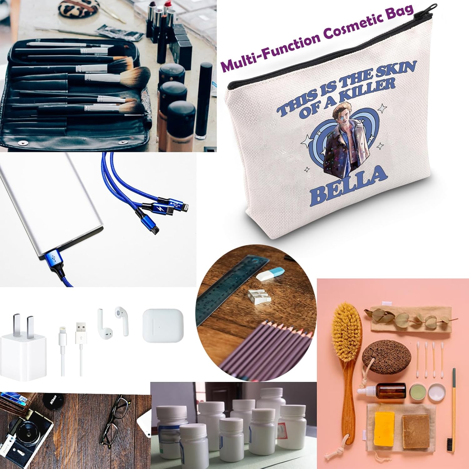 TSOTMO Edward Gift Vampire Movie Merch Zipper Pouch Cosmetic Bag for Movie Fans Vampire Fans Gift Robert Pattinson Gift (KILLER Edward) - Image 6