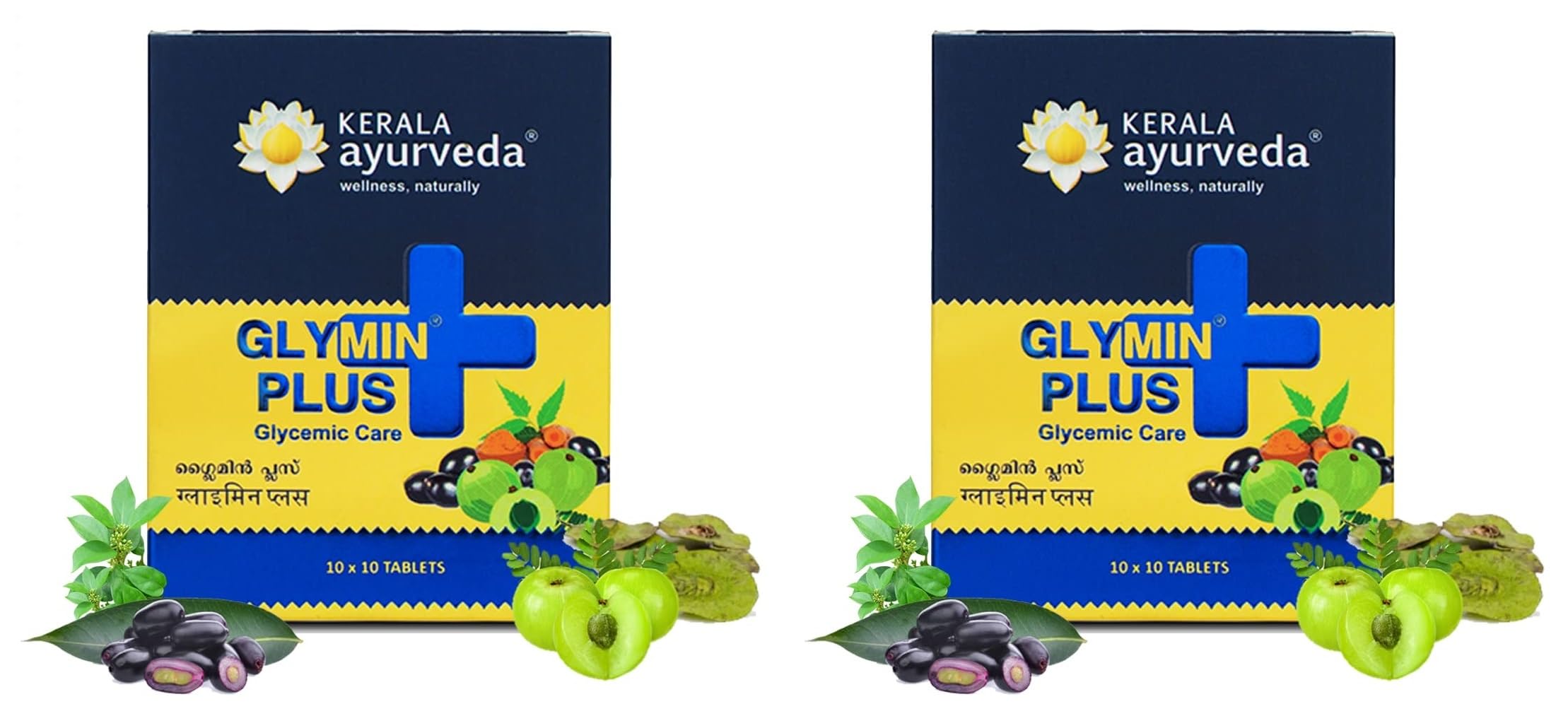 Kerala Ayurveda Glymin Plus 100 Tablets| For Managing Blood Sugar Levels | Healthy Glucose Metabolism | With Amla, Turmeric, Giloy, and Jamun x Pack of 2 (B0CSWKQF1V) Amazon Price History, Amazon Price Tracker