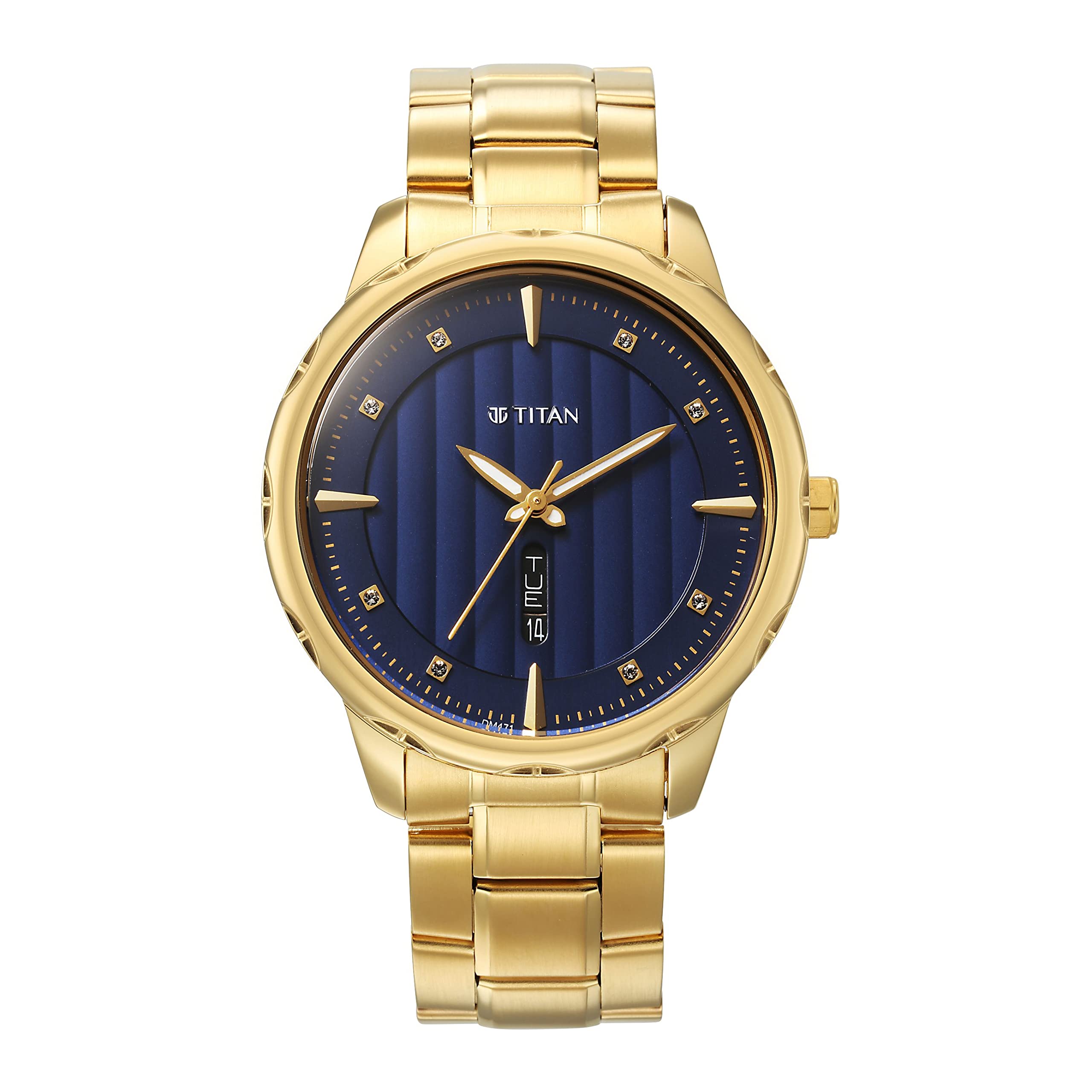 Titan Regalia Opulent Blue Dial Analog with Day and Date Metal Strap Watch for Men-NS1875YM02 (B0BVLYBCH6) Amazon Price History, Amazon Price Tracker