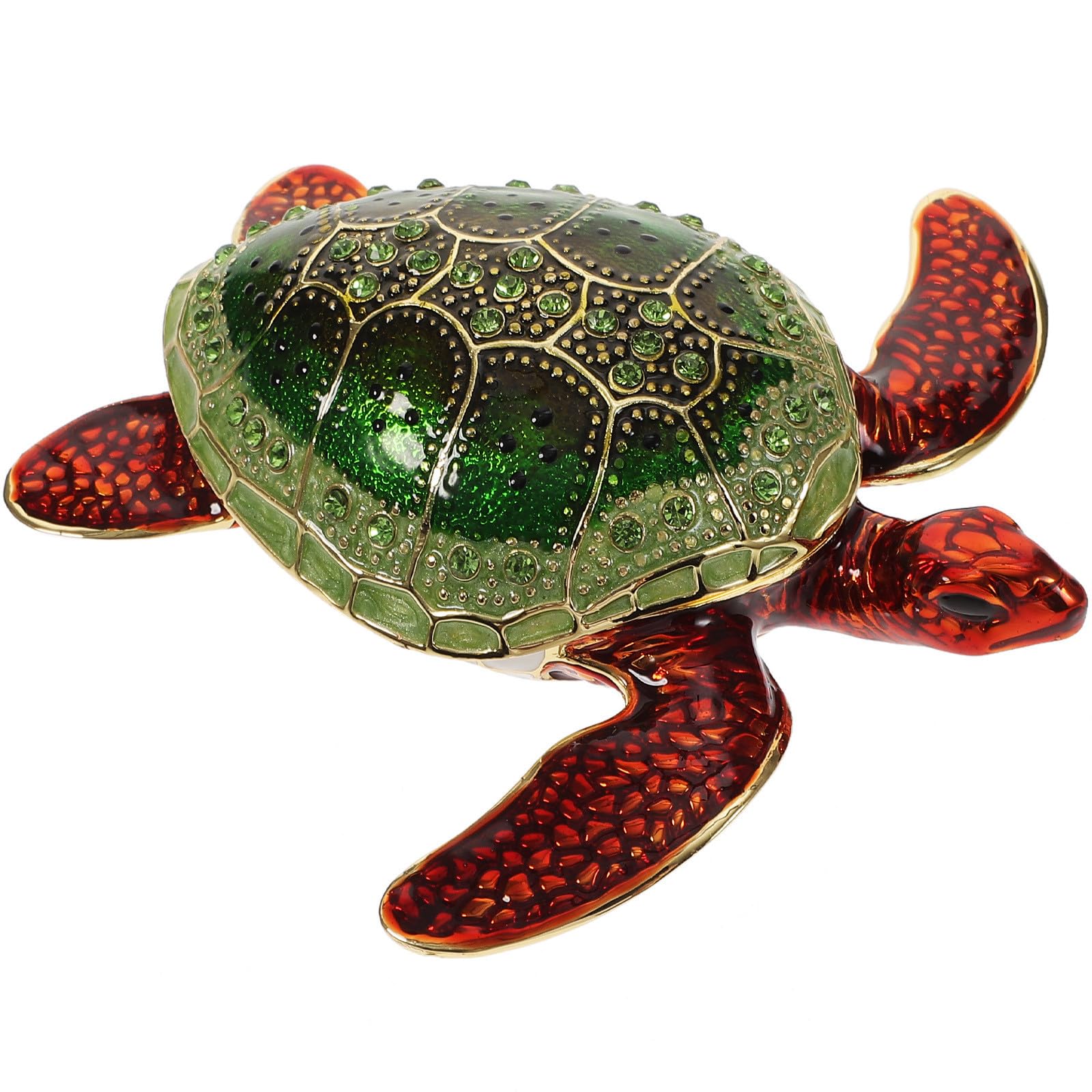 Boîte à bijoux tortue anti-perte en émail pour sécuriser vos petites bagues