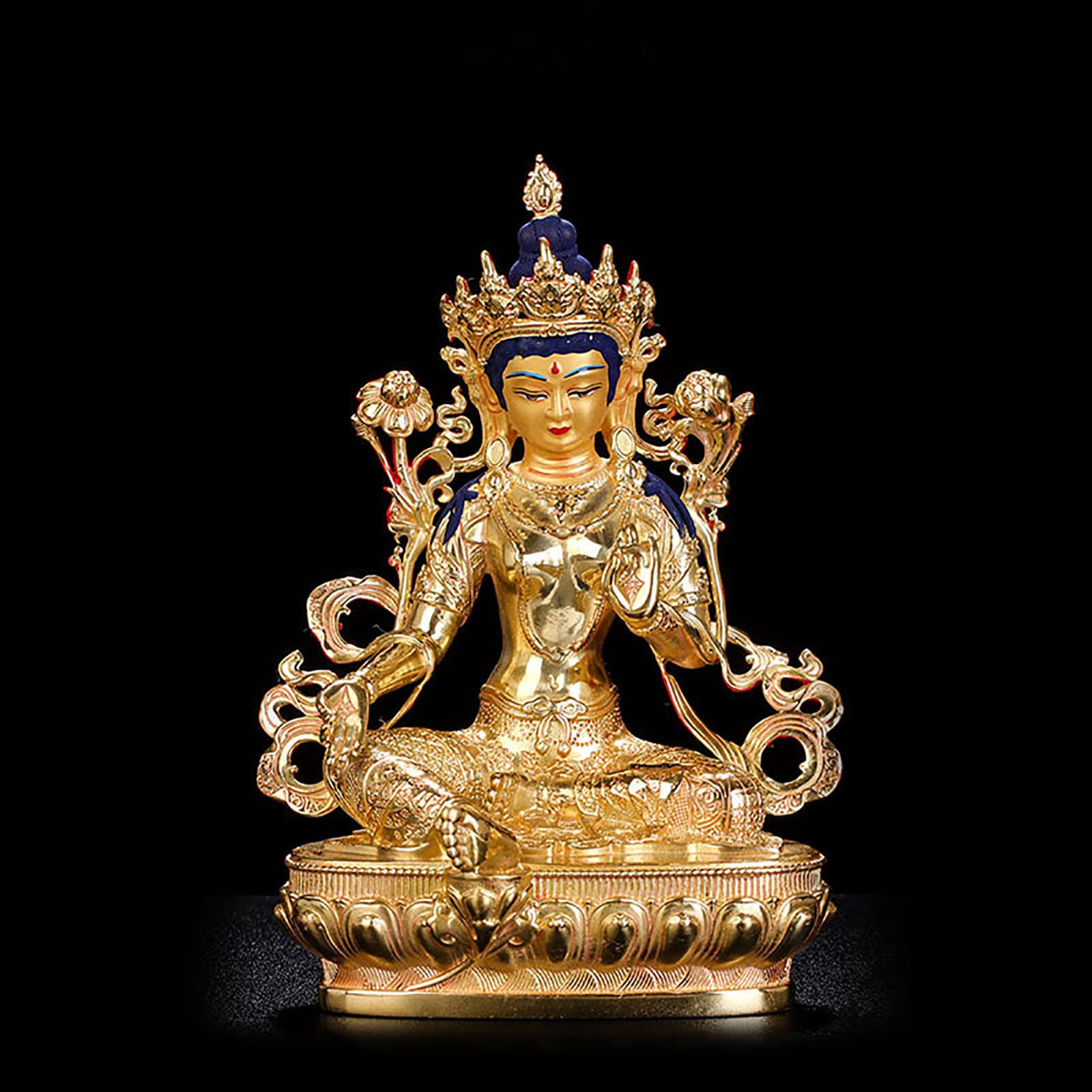 Amazon｜緑の多羅菩薩像の装飾観音菩薩に捧げられた純粋な銅の