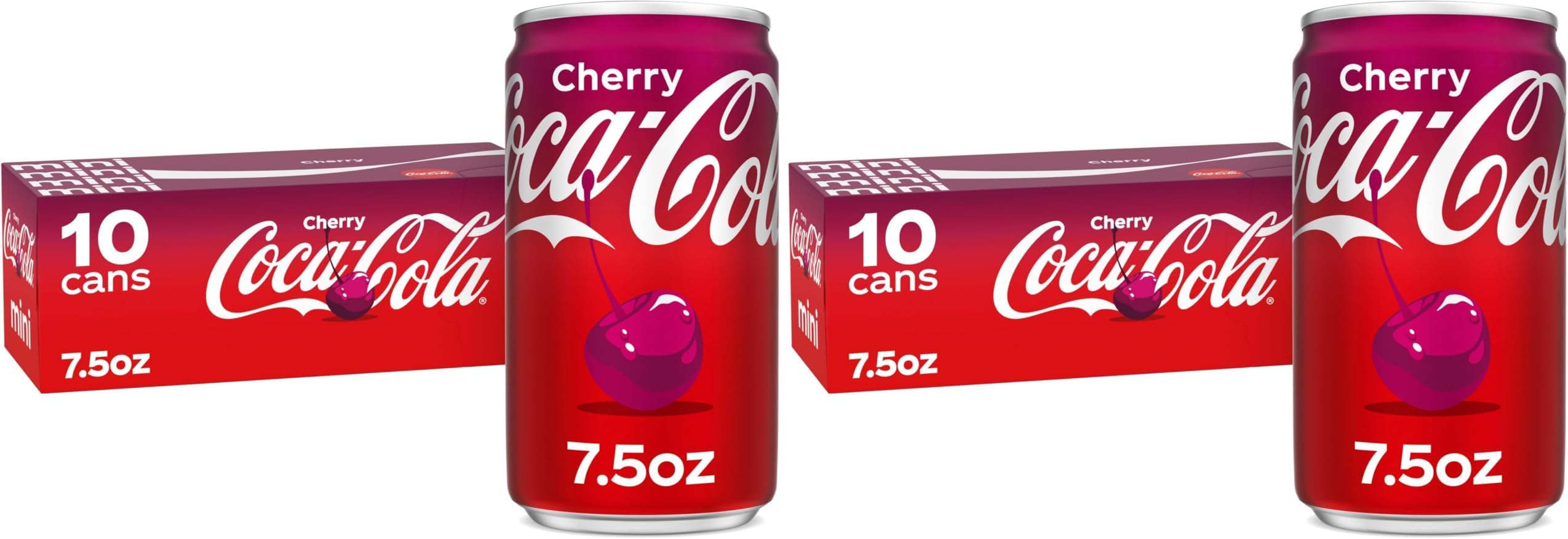 Coca-Cola Cherry Soda Soda Soft Drink Mini Cans, 7.5 fl oz, 20 Pack