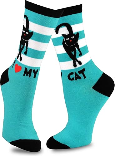 Miniatura 4 de Teehee - Calcetines divertidos para amantes de los gatos y los perros, novedosos con música, hasta la rodilla, corte bajo, multipar de tobillo para